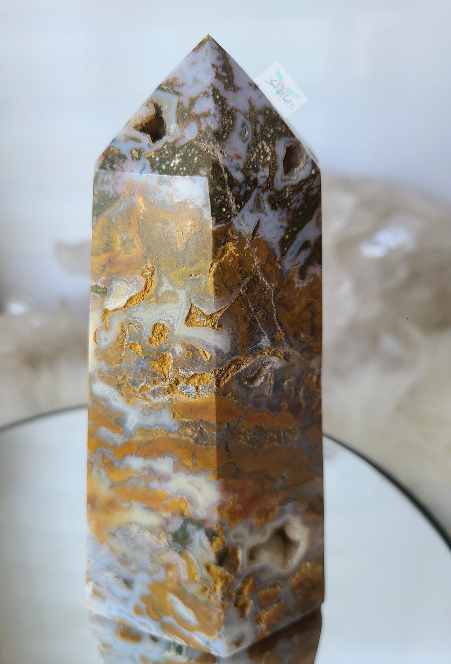 Druzy Cosmic Ocean Jasper Tower (A)