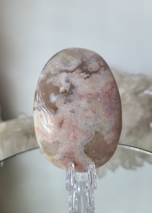 Flower Agate Palmstone (Large)