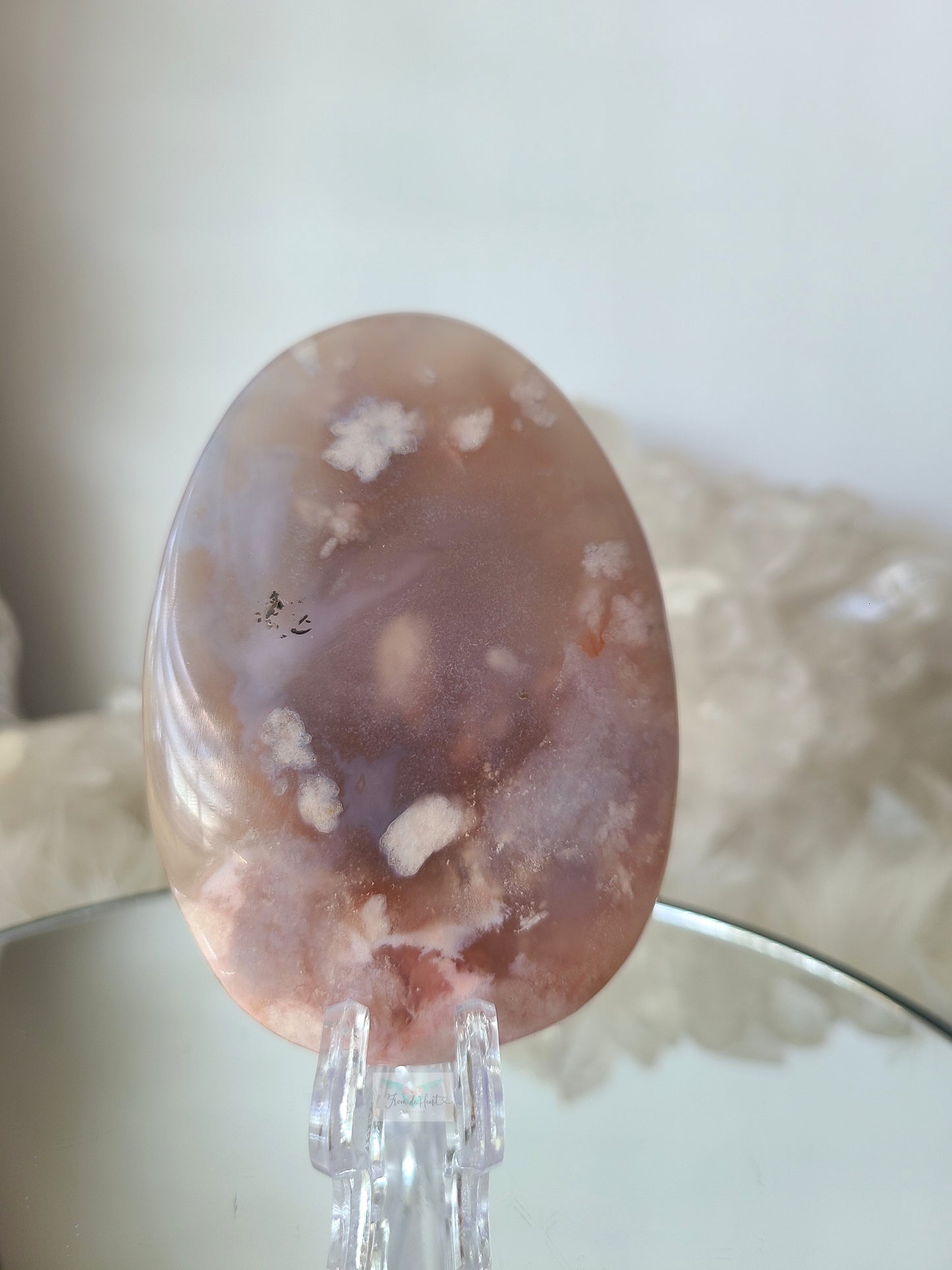 Flower Agate Palmstone (Large)