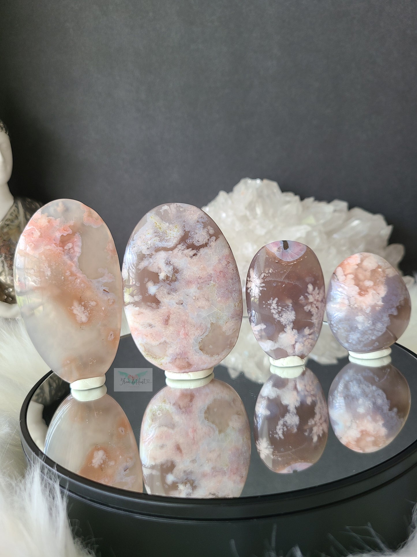 Flower Agate Palmstone (Large)