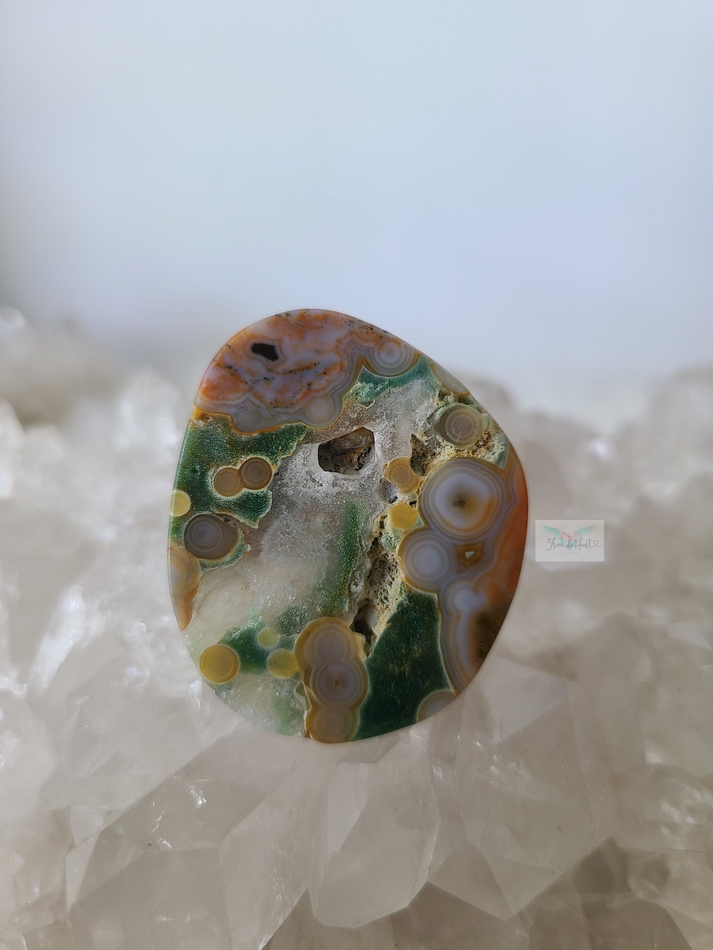 Rare Colorful Old Stock Ocean Jasper Slice (VERY RARE)