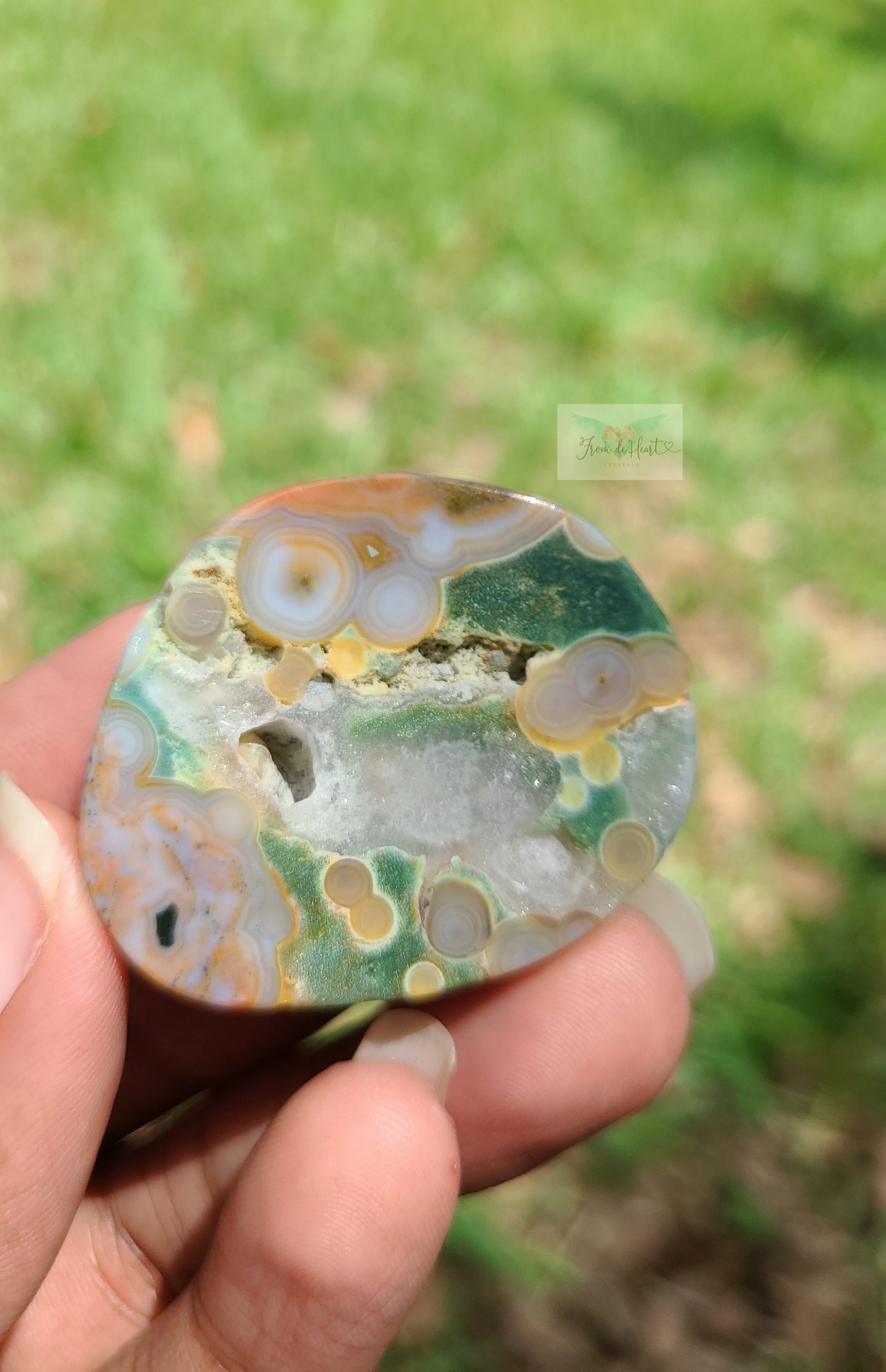 Rare Colorful Old Stock Ocean Jasper Slice (VERY RARE)