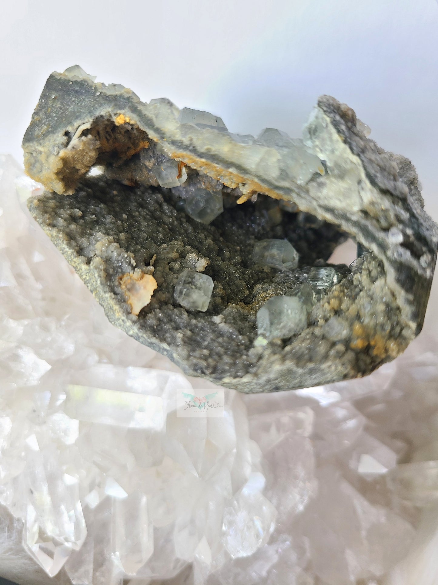 Sugar Druzy Sphalerite Fluorite Geode Specimen