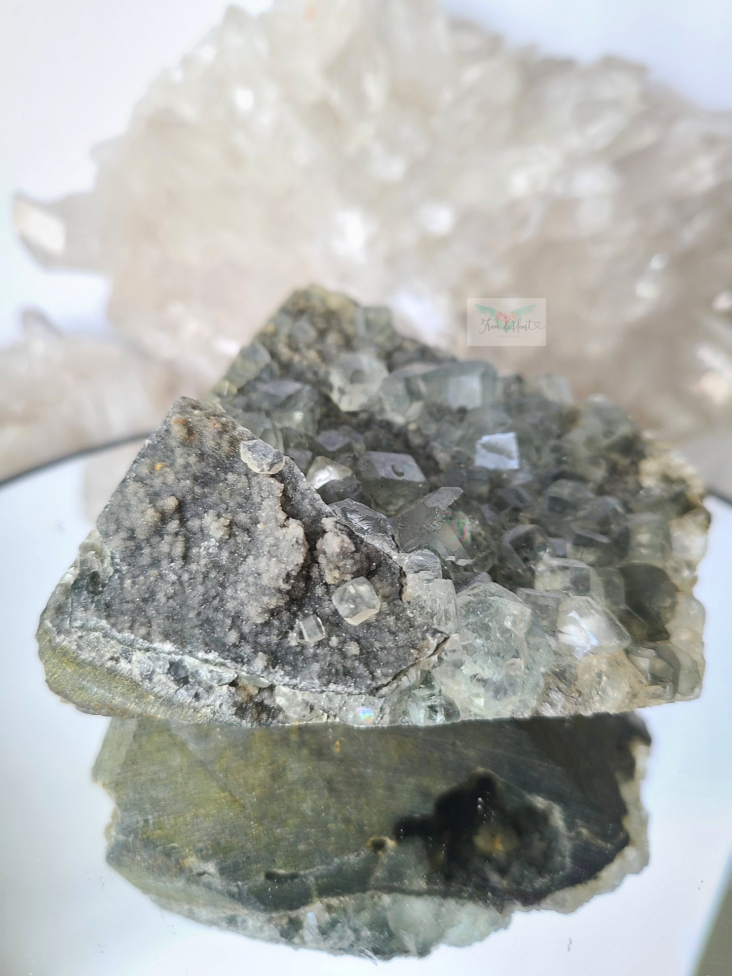 Sugar Druzy Sphalerite Fluorite Geode Specimen