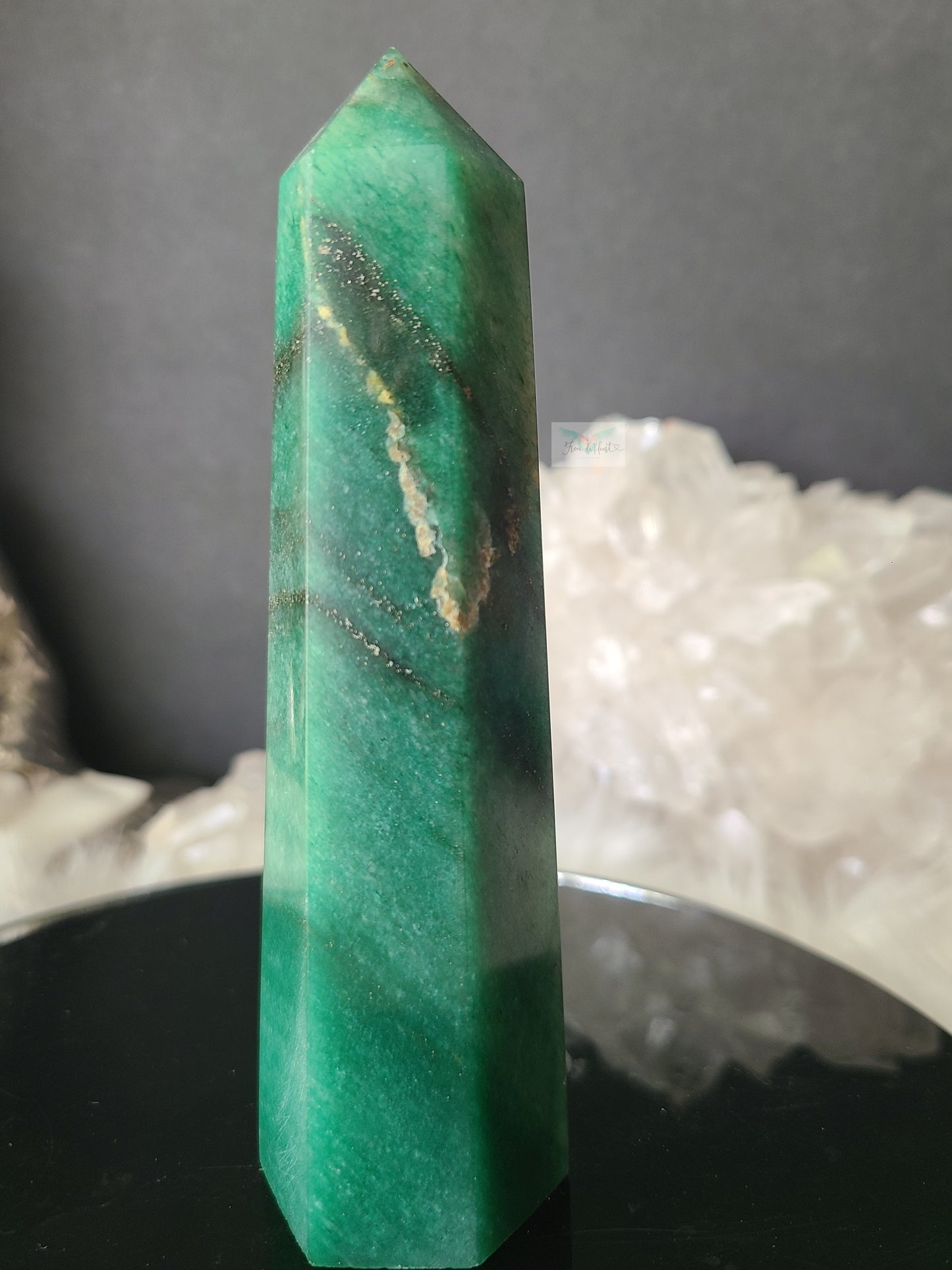 Green Aventurine Pyrite Tower (B)