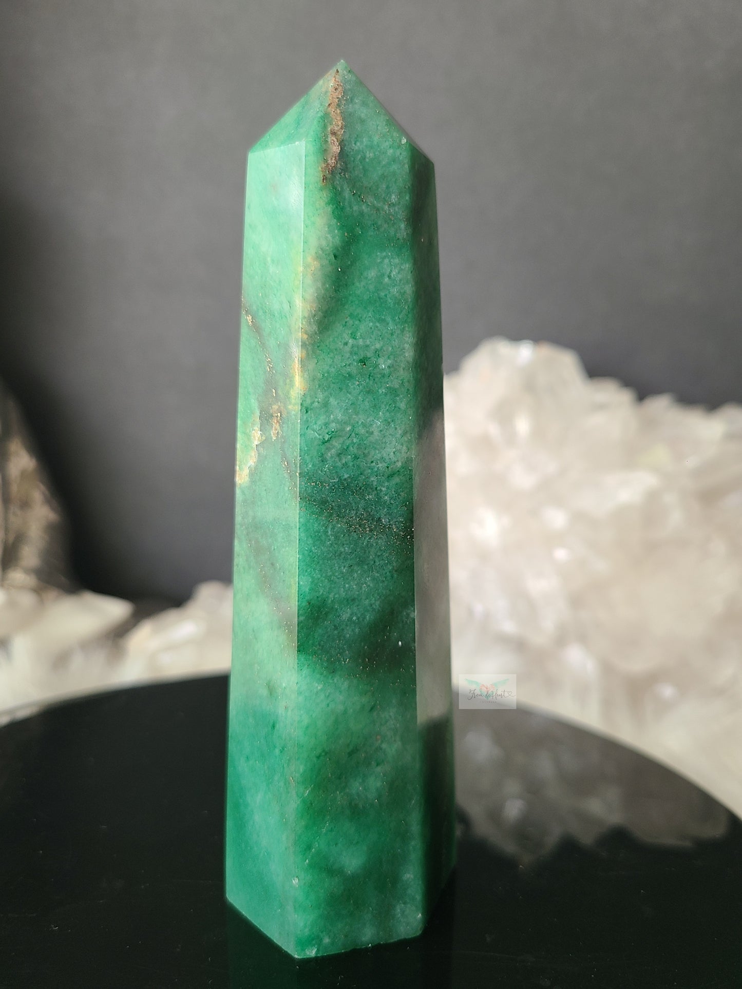 Green Aventurine Pyrite Tower (B)