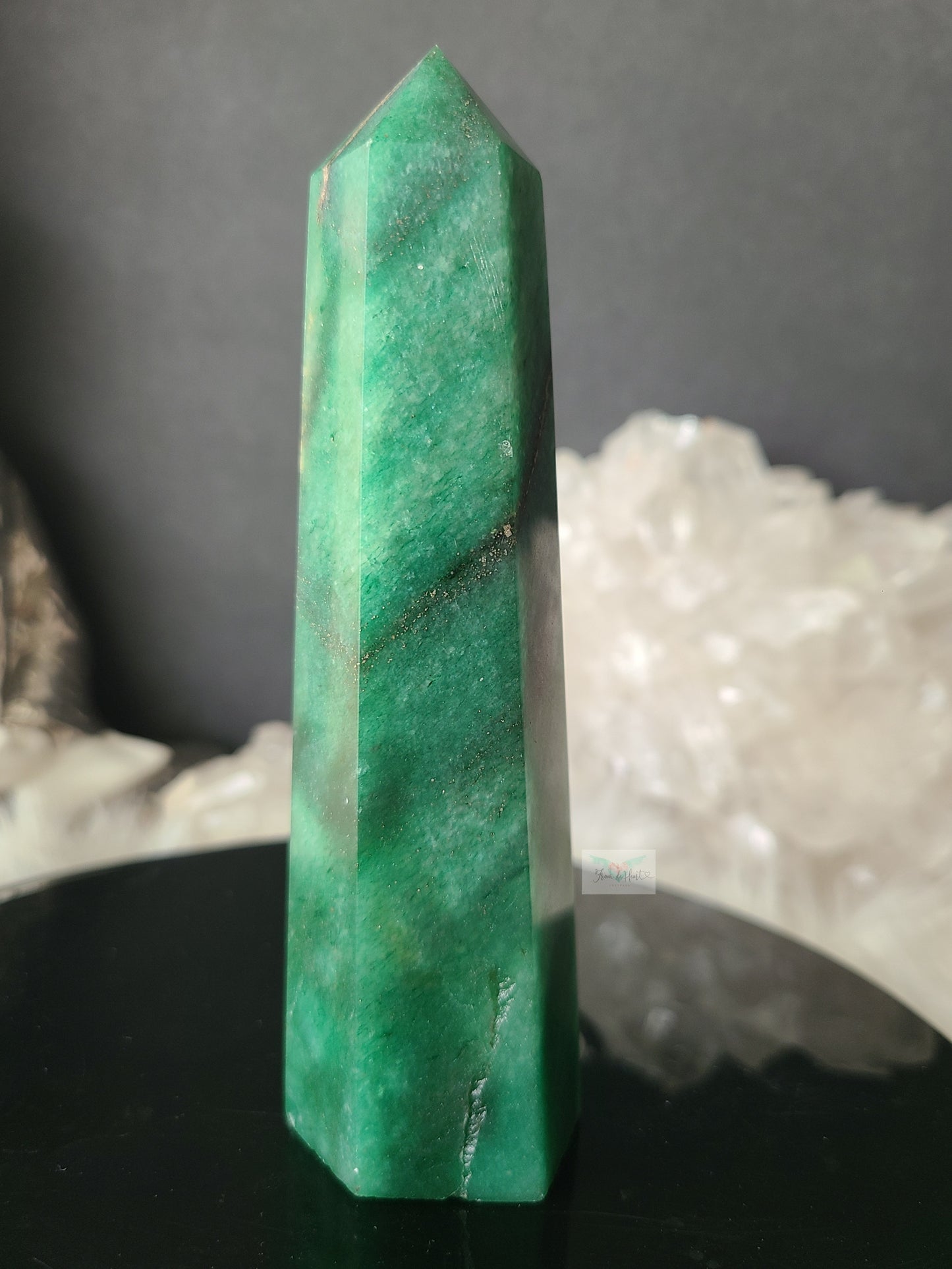 Green Aventurine Pyrite Tower (B)