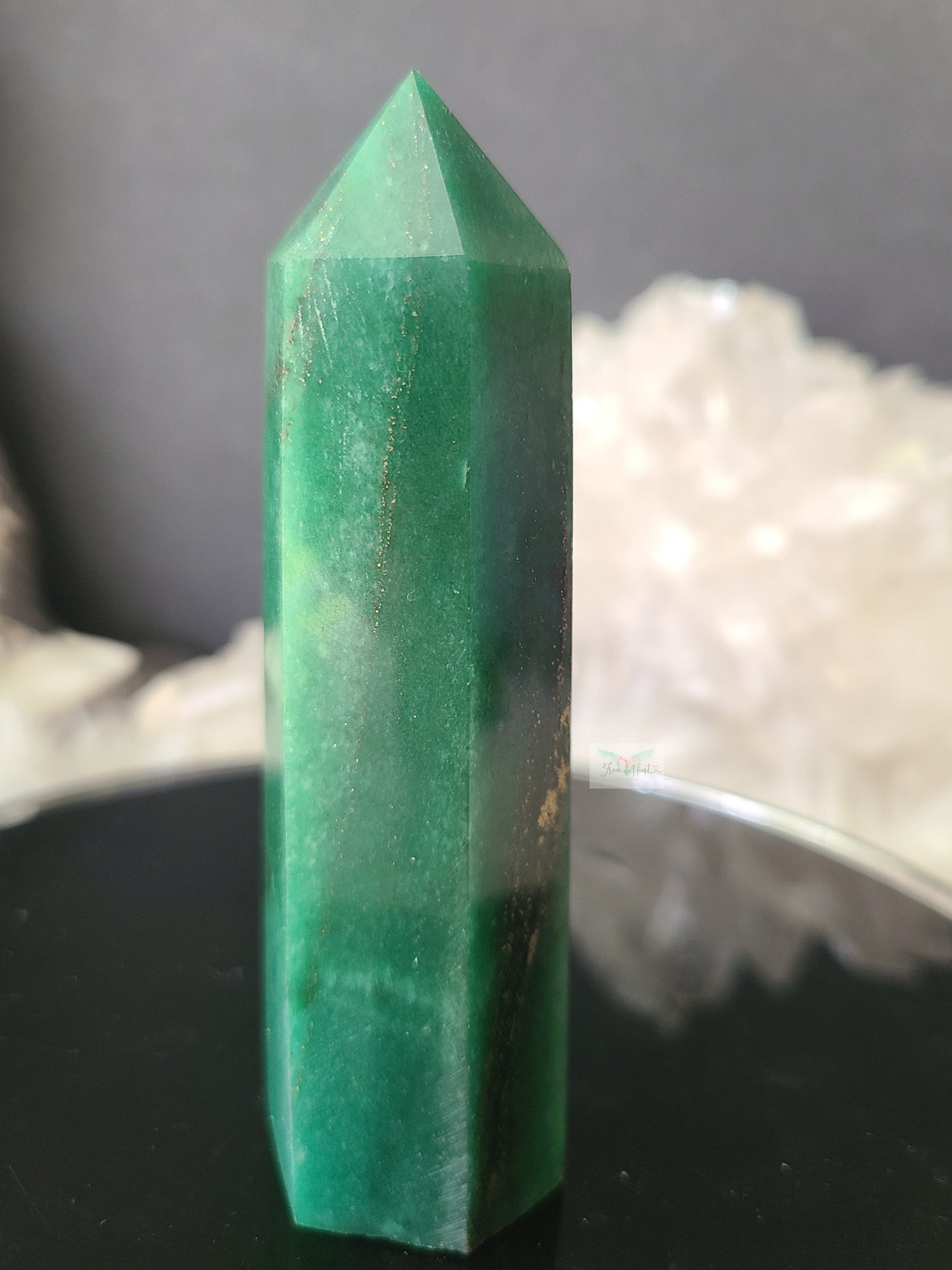 Green Aventurine Pyrite Tower (A)