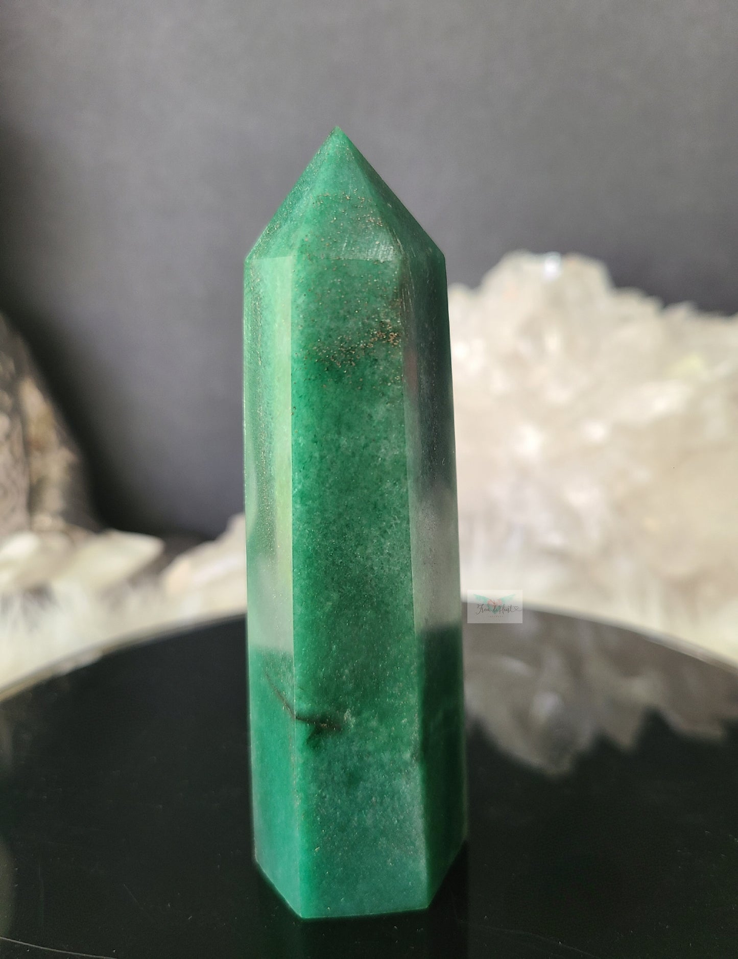 Green Aventurine Pyrite Tower (A)