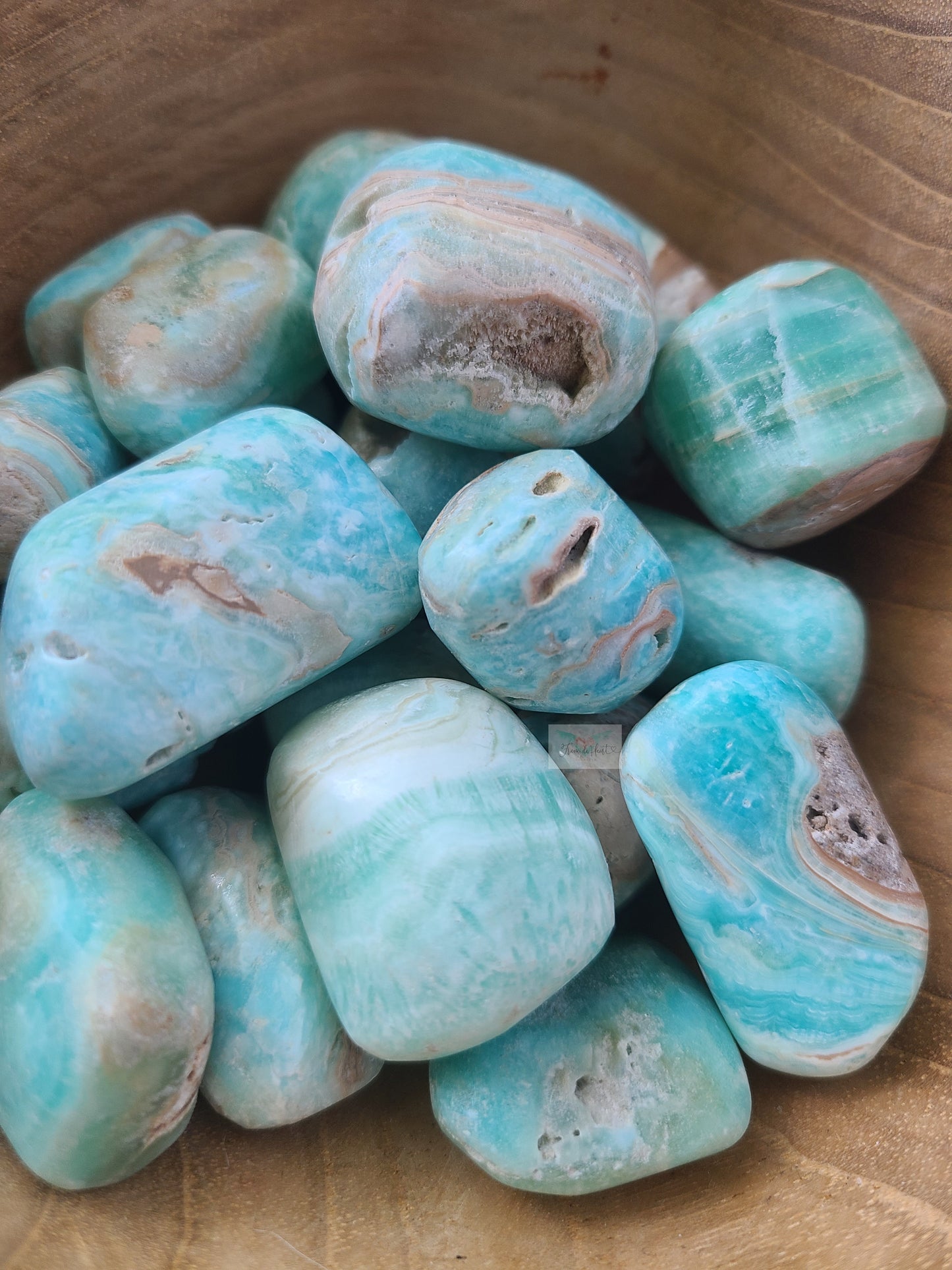 Blue Aragonite Tumbles (Intuitively Chosen)-High Quality