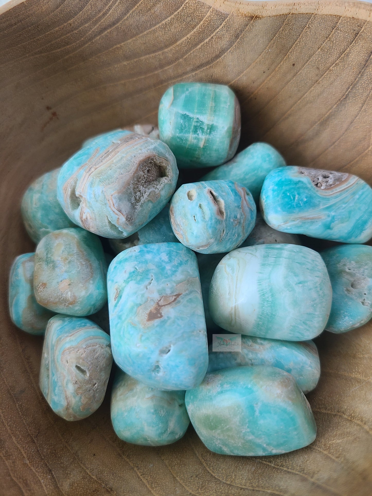 Blue Aragonite Tumbles (Intuitively Chosen)-High Quality