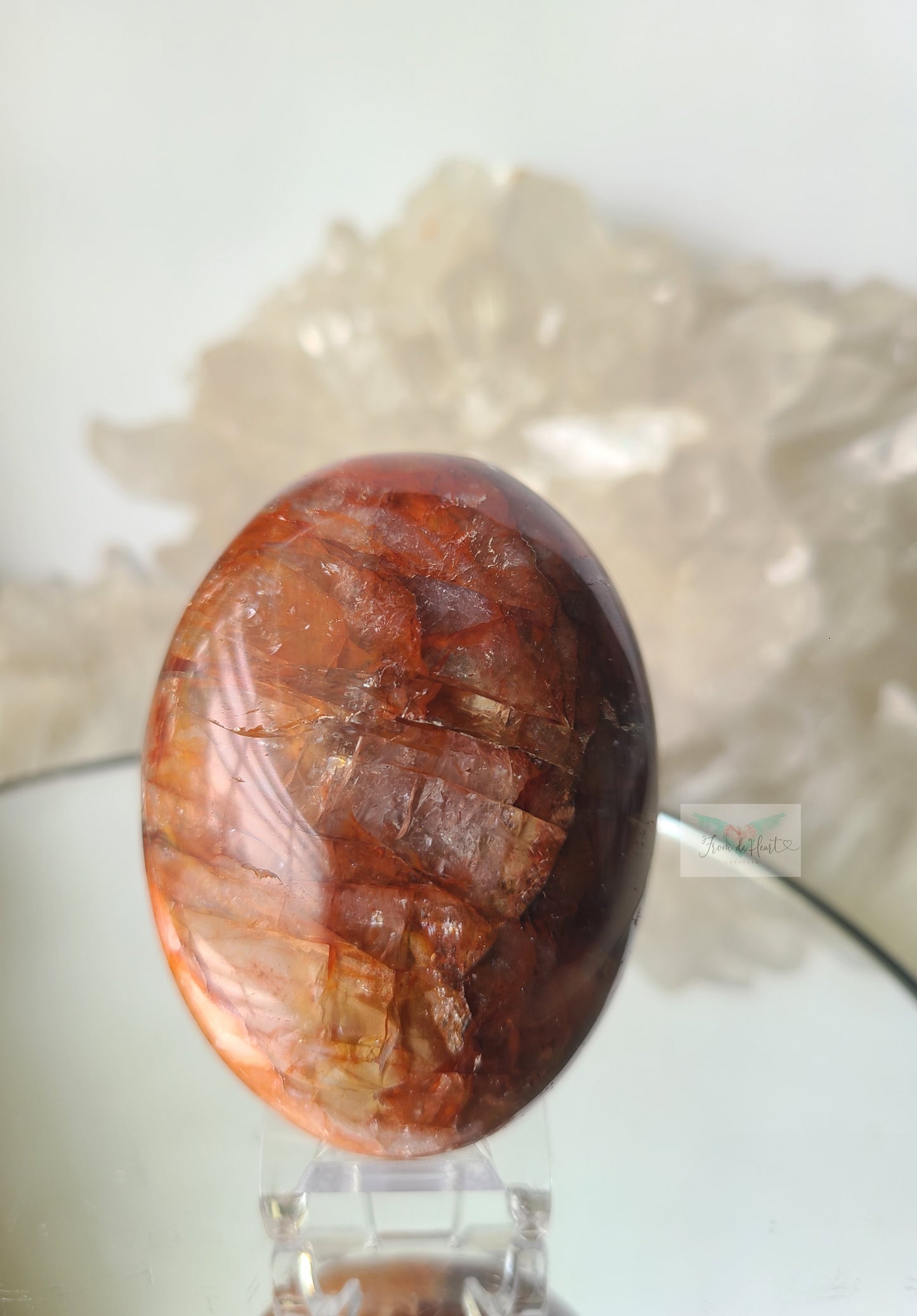 Fire Quartz Palmstone