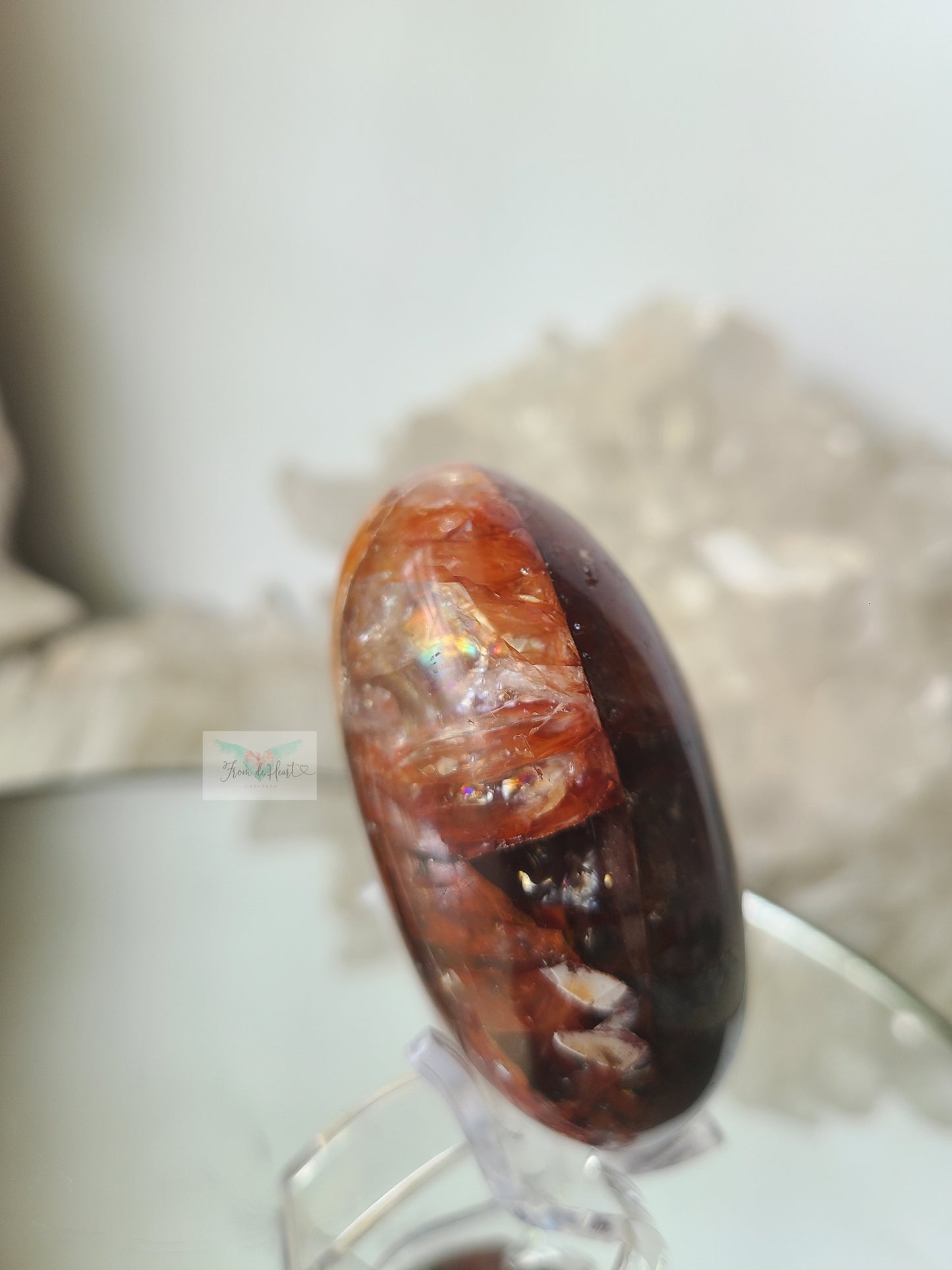 Fire Quartz Palmstone