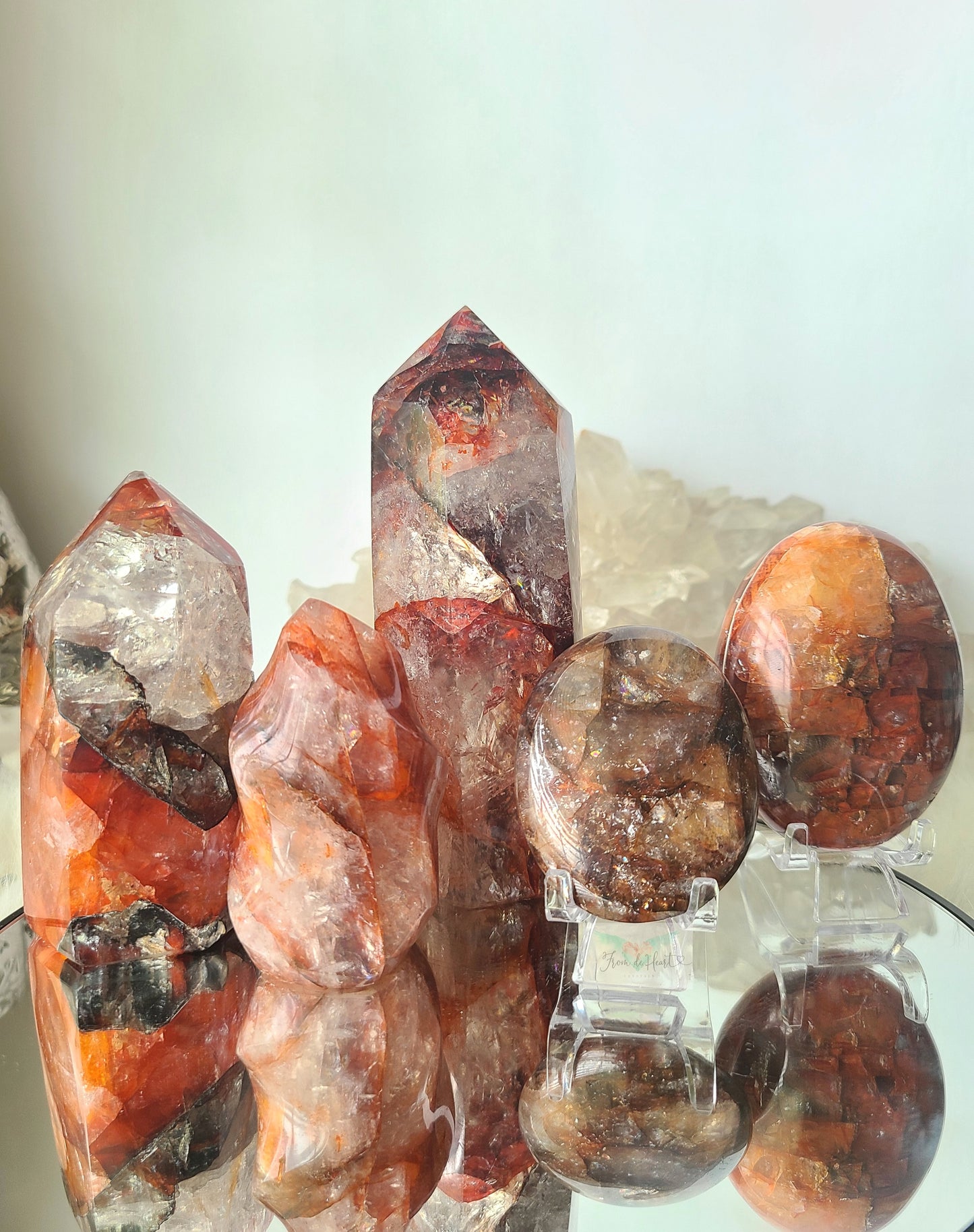 Fire Quartz Palmstone