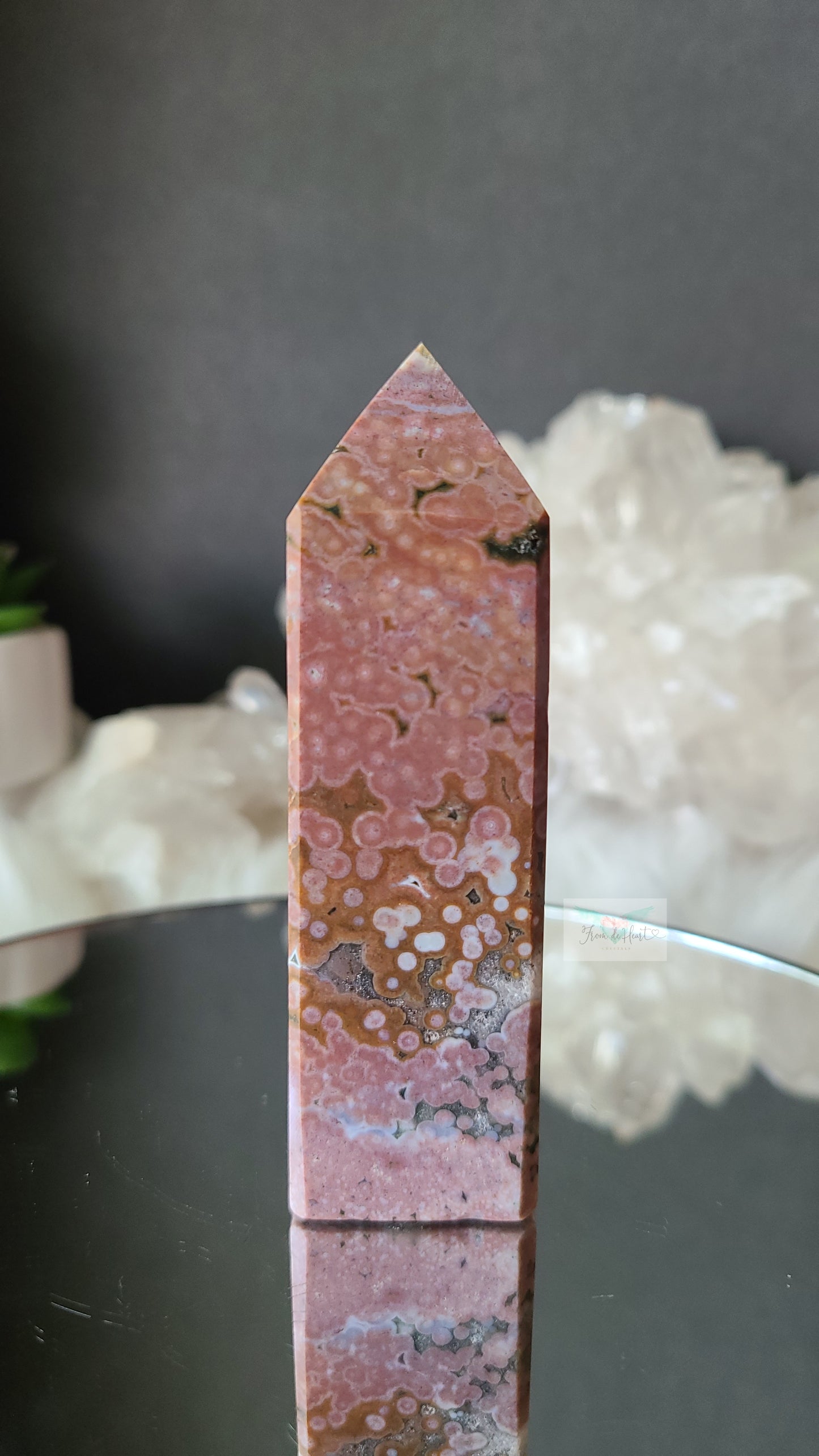 Ocean Jasper Quartz Tower