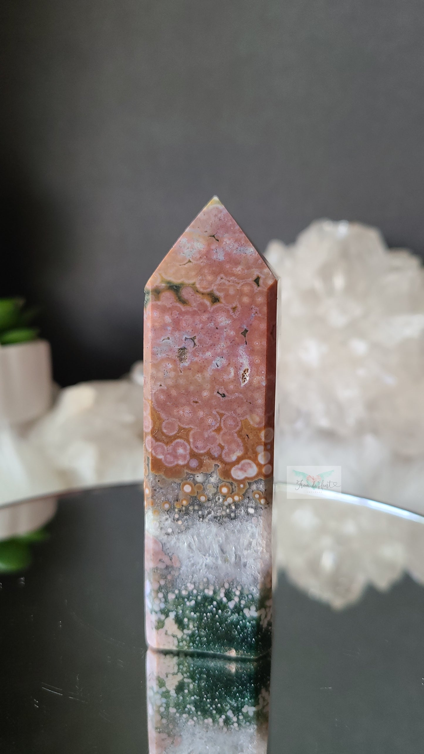 Ocean Jasper Quartz Tower