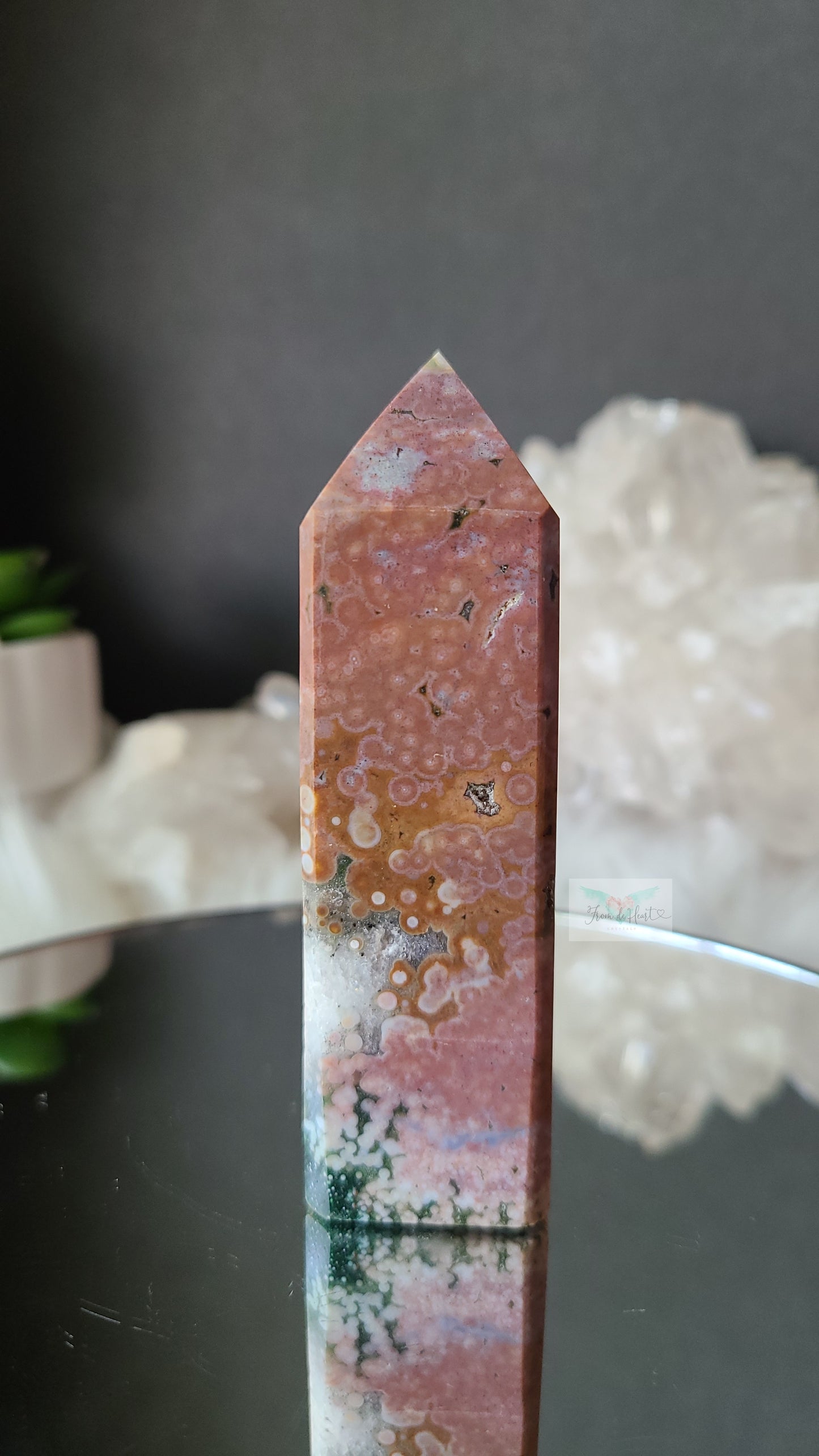 Ocean Jasper Quartz Tower