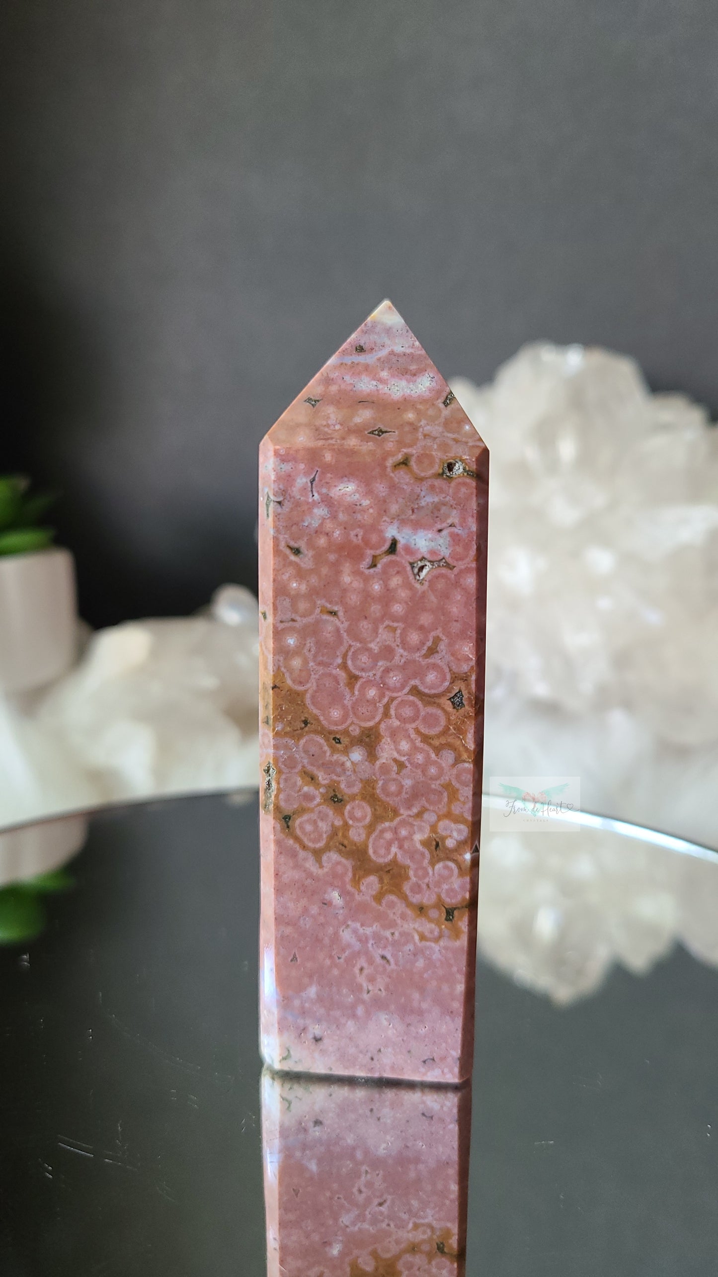 Ocean Jasper Quartz Tower