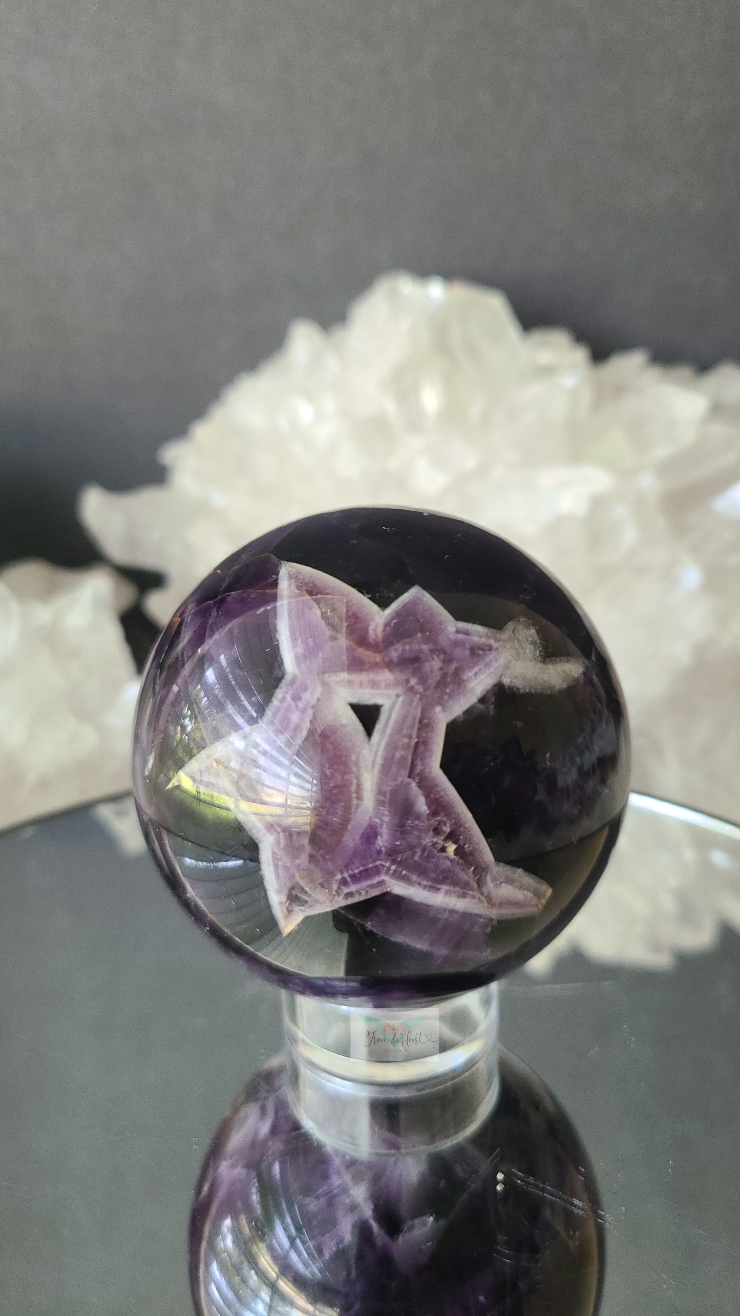 Chevron Amethyst Sphere