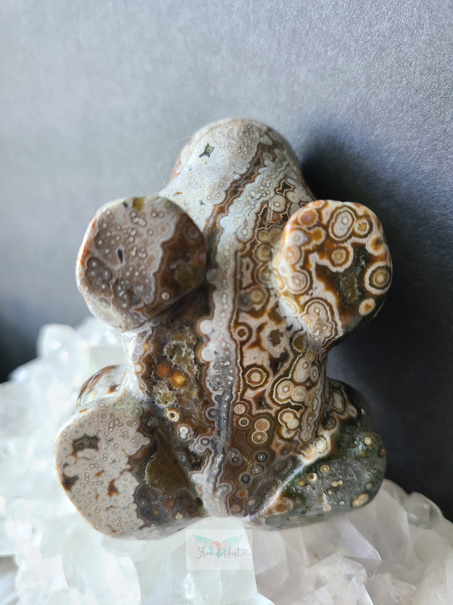 Ocean Jasper Quartz Frog (Carving)