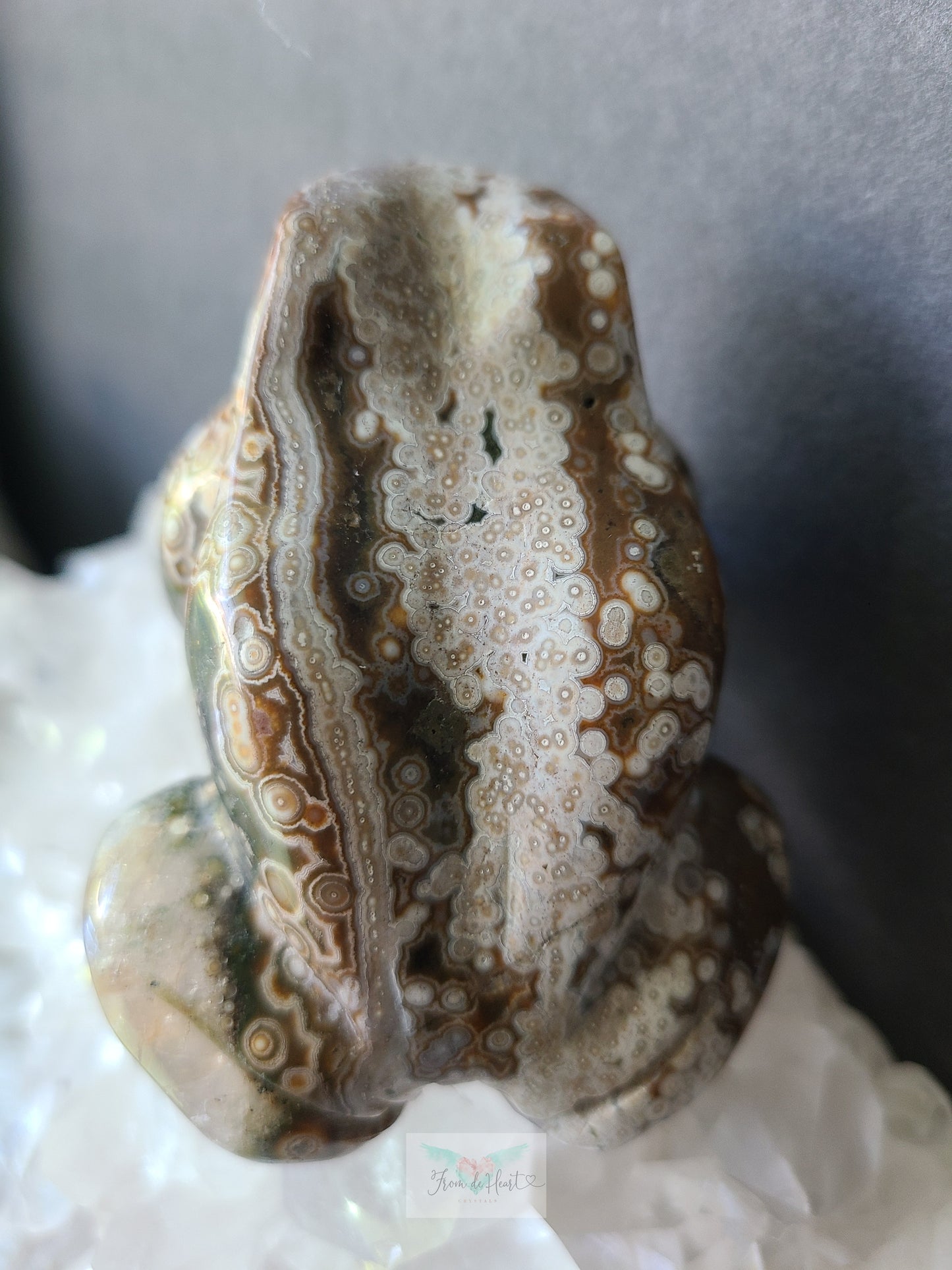 Ocean Jasper Quartz Frog (Carving)