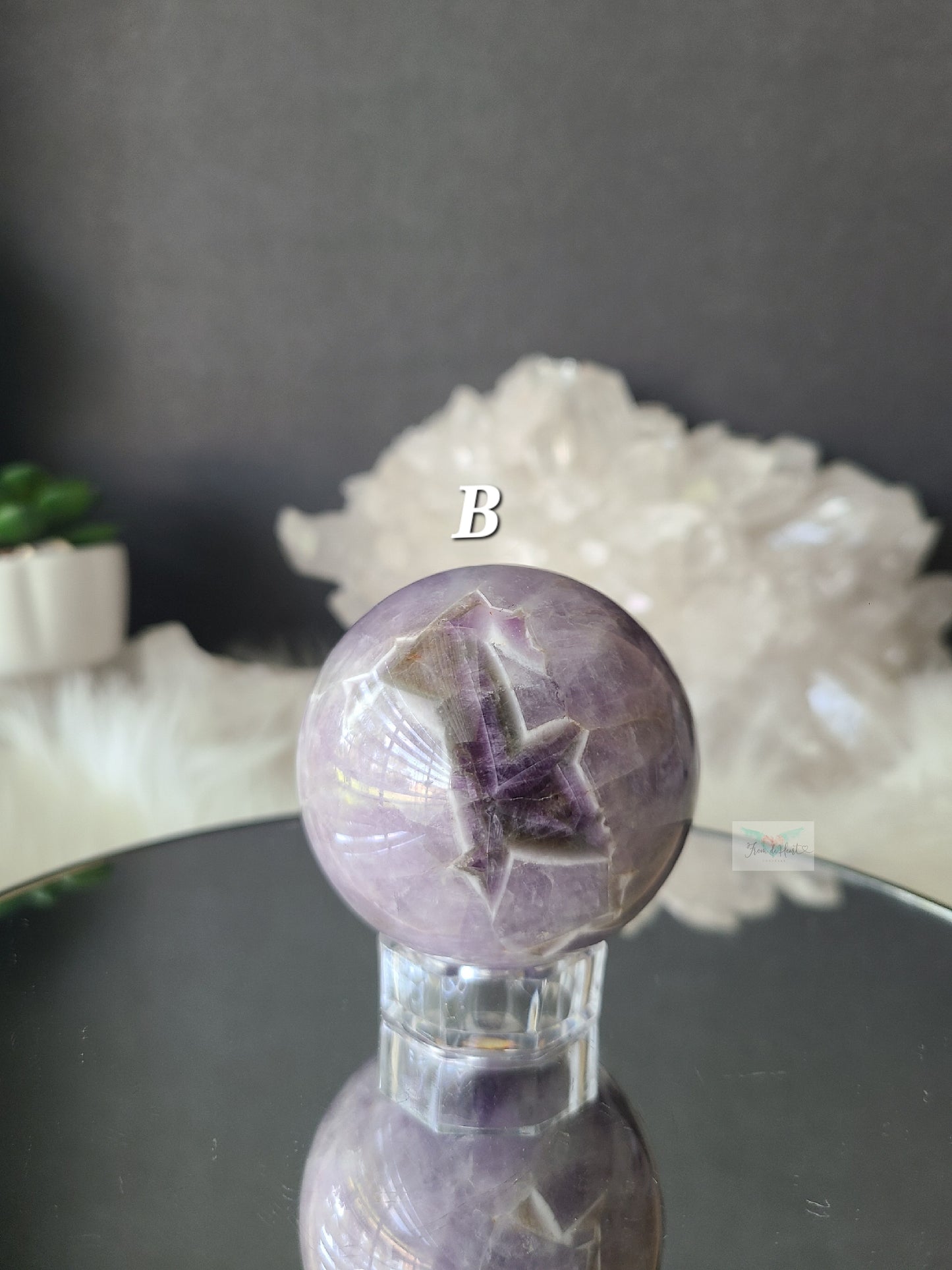 Chevron Amethyst Sphere