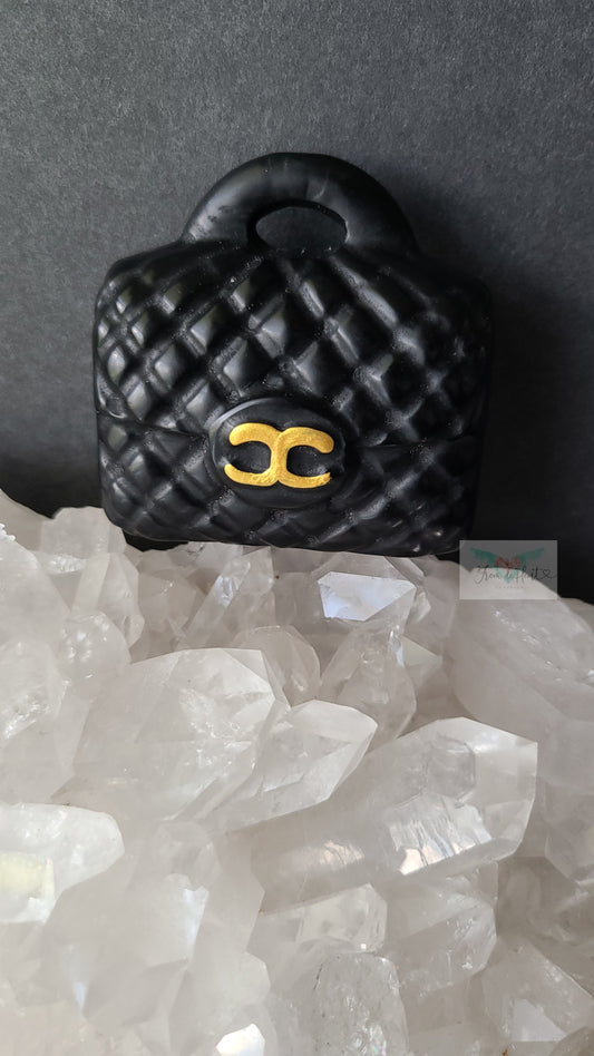 Black Obsidian Handbag (Carving)