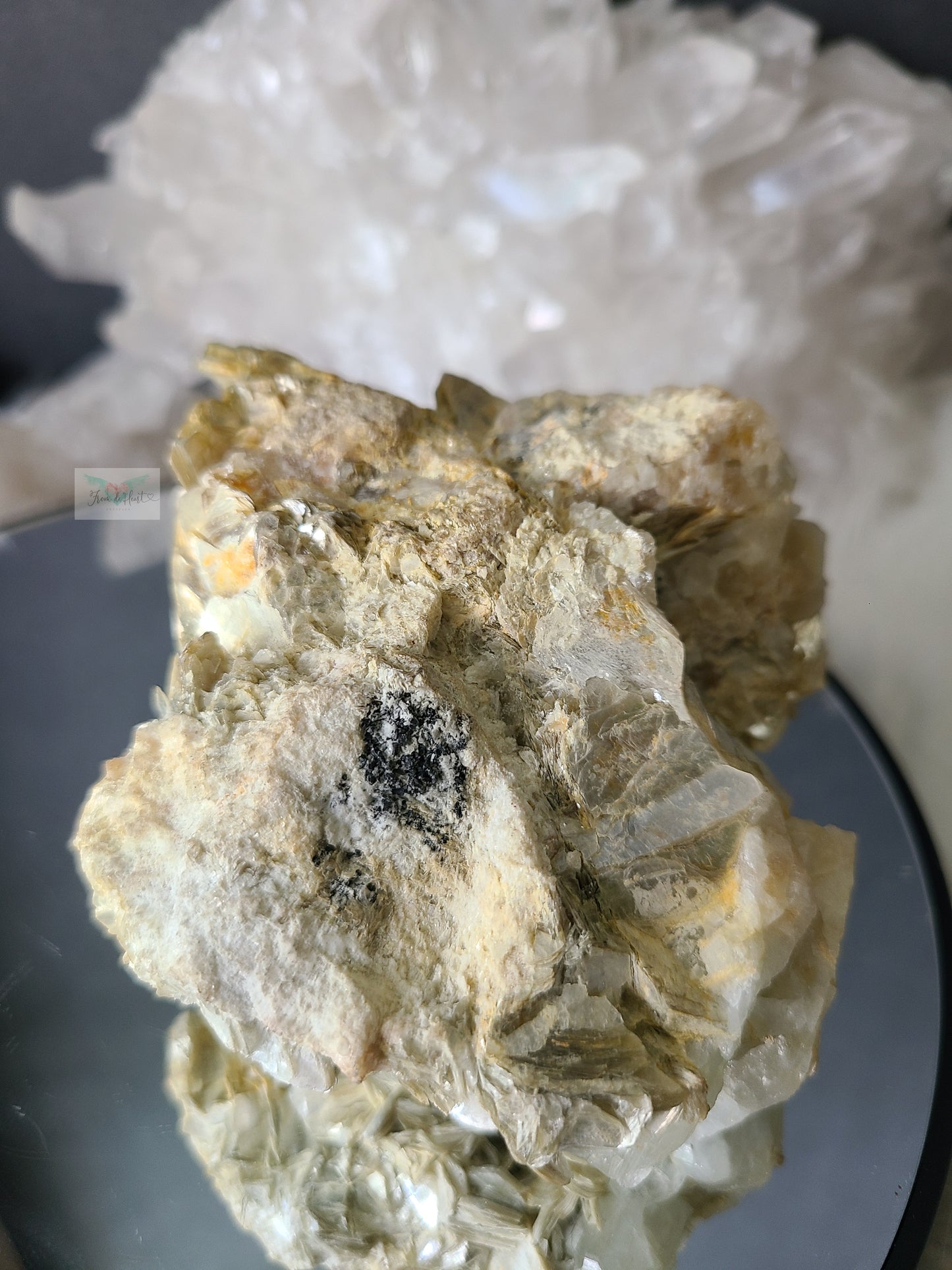 Aquamarine on Muscovite Specimen