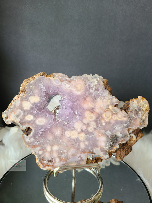 Druzy Amethyst Flower Agate Slab