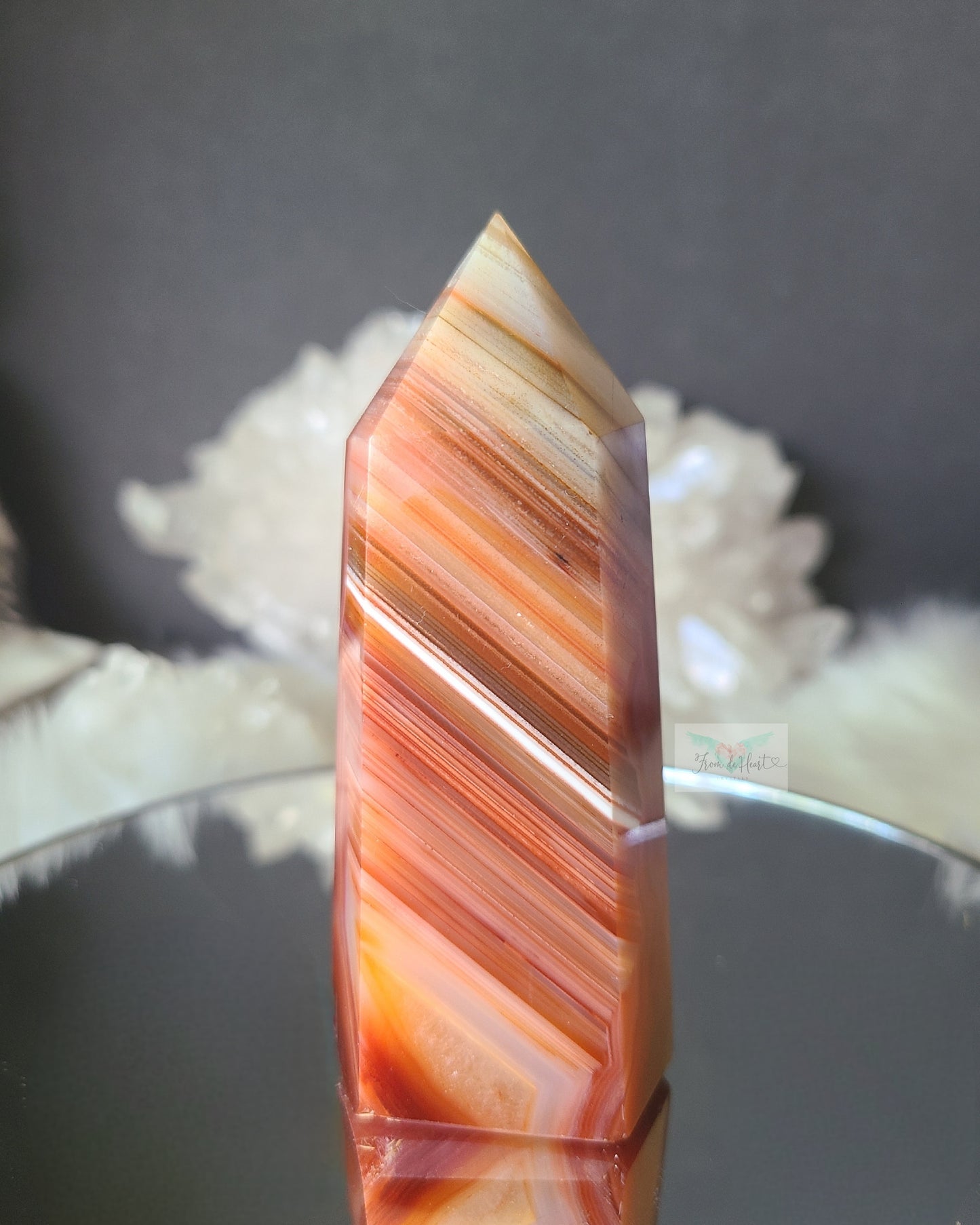 Striped Carnelian Quartz Tower (High Quality)