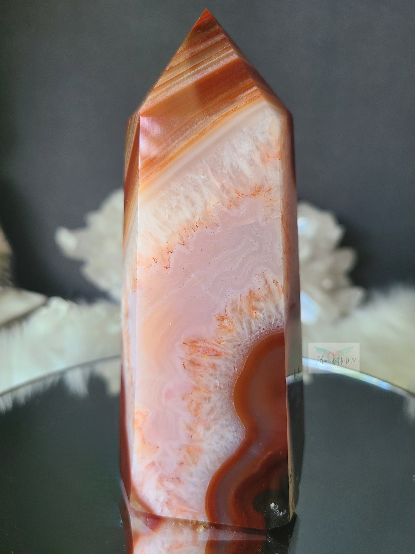 Striped Carnelian Quartz Tower (High Quality)