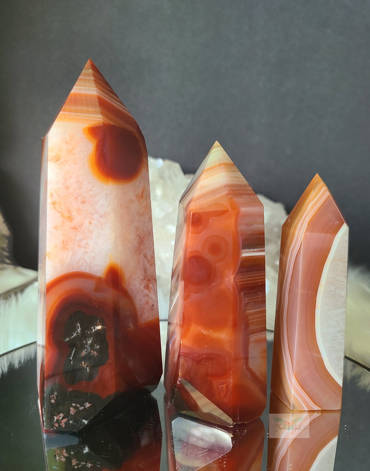 Striped Carnelian Quartz Tower (High Quality)