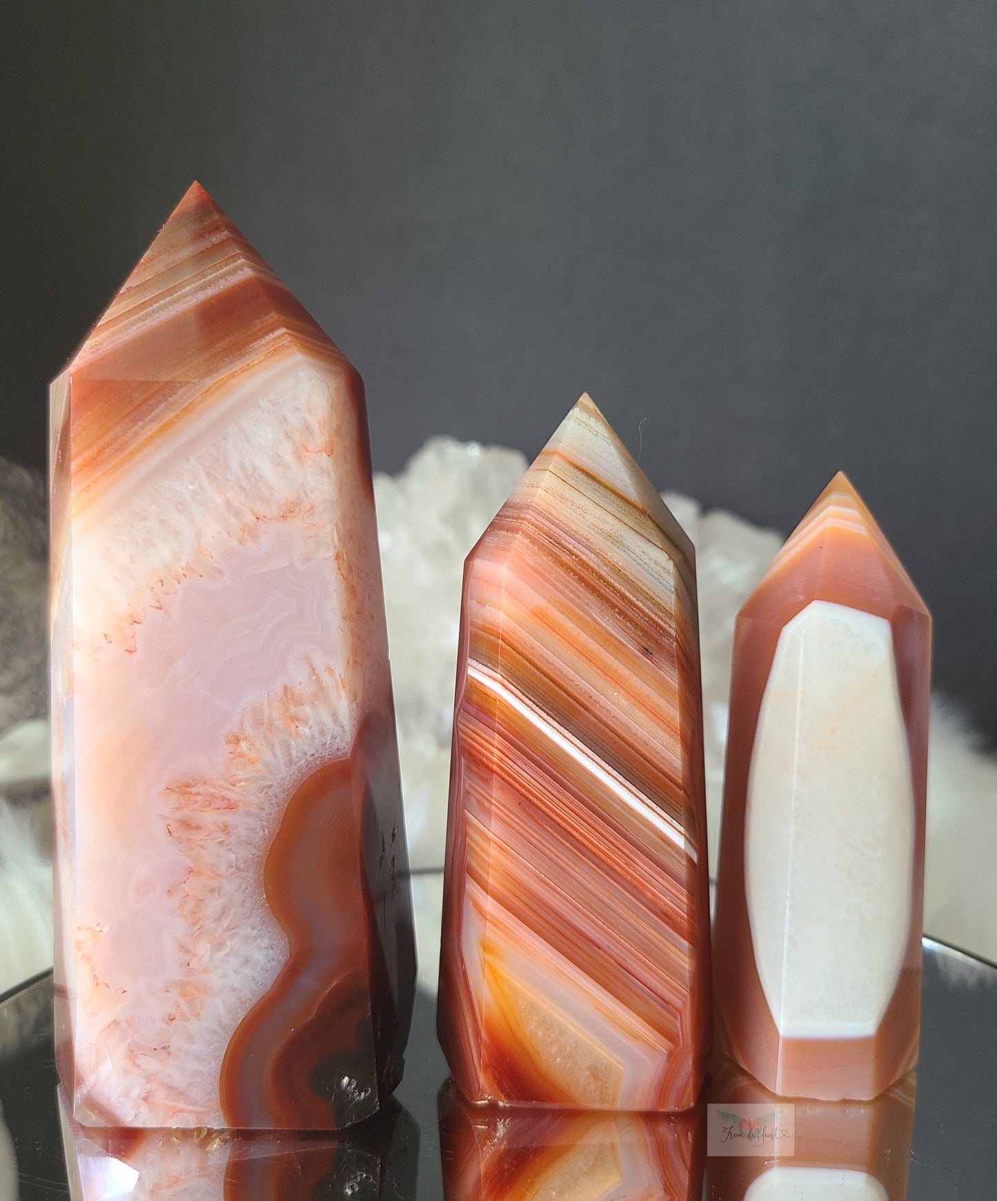 Striped Carnelian Quartz Tower (High Quality)