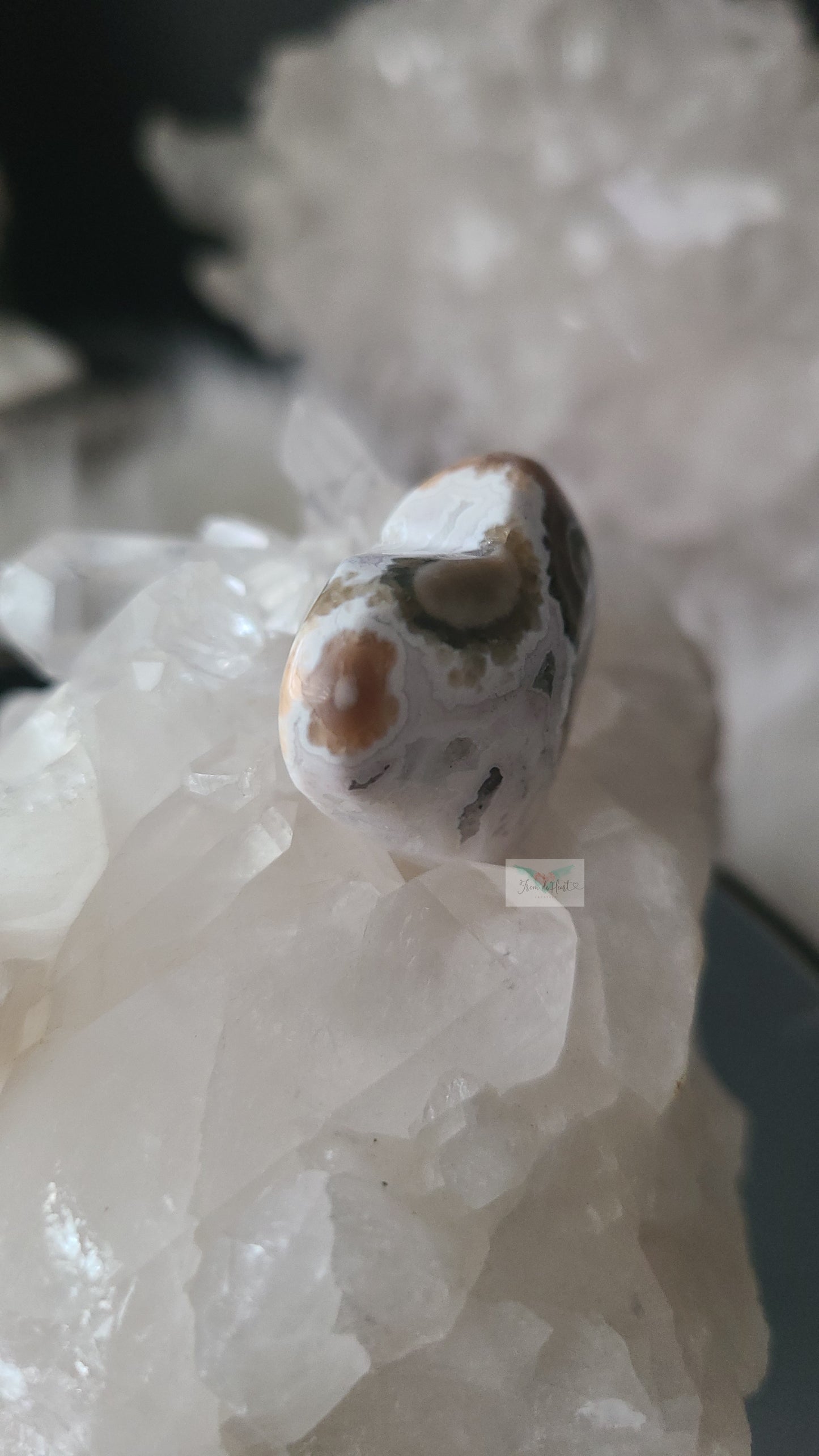 Ocean Jasper Heart Carving