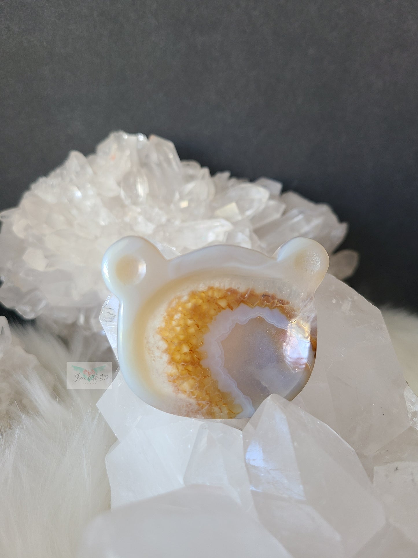 Agate Teddy Bear Bowls (with Rainbows)