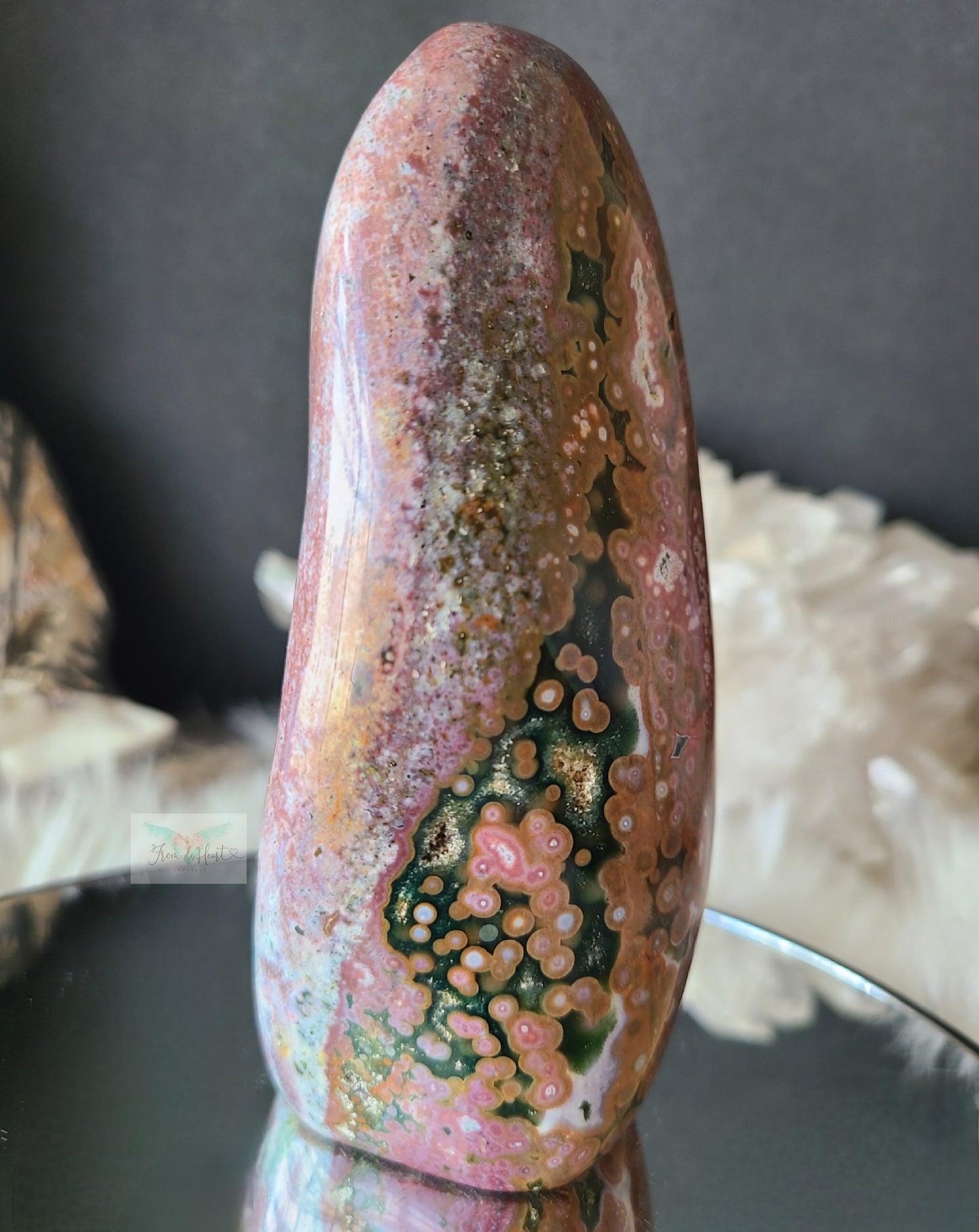 Pink Orbicular Ocean Jasper Freeform