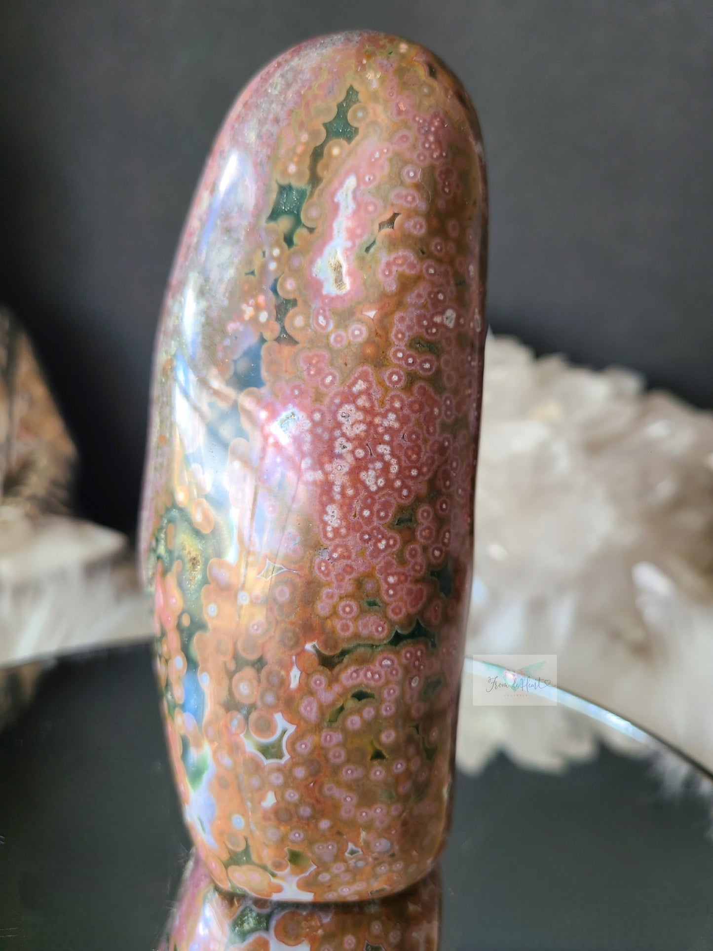 Pink Orbicular Ocean Jasper Freeform