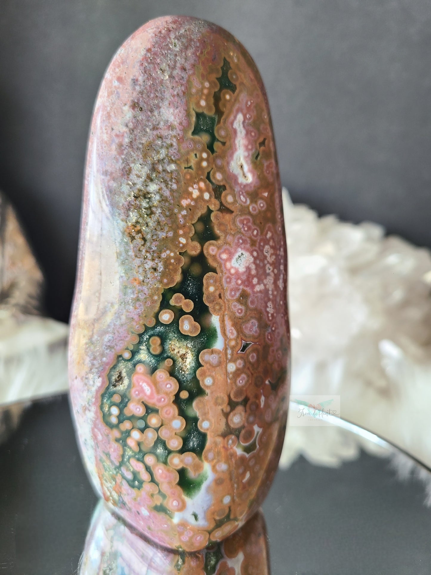 Pink Orbicular Ocean Jasper Freeform