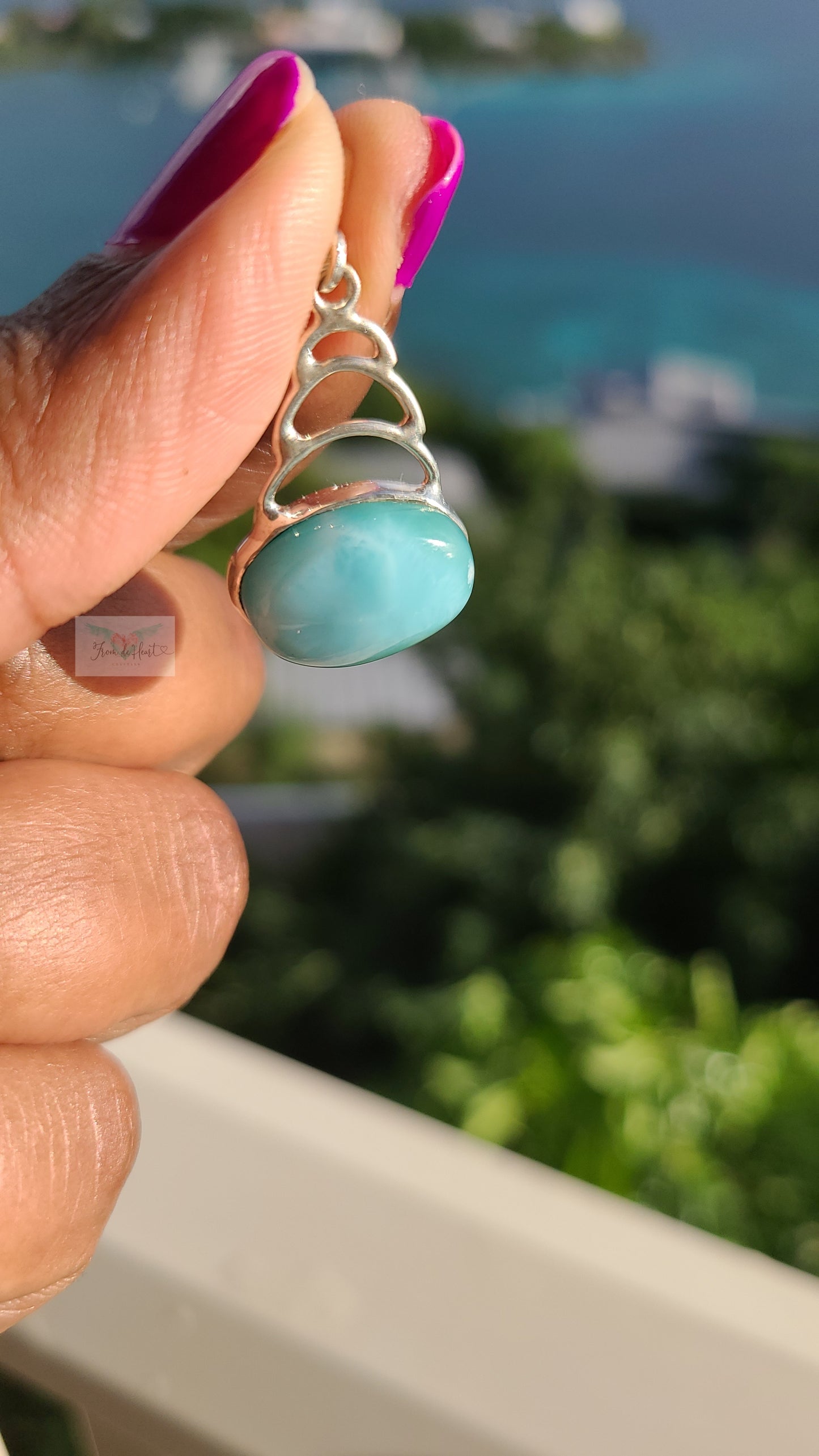 Elegant AAA Larimar Pendant