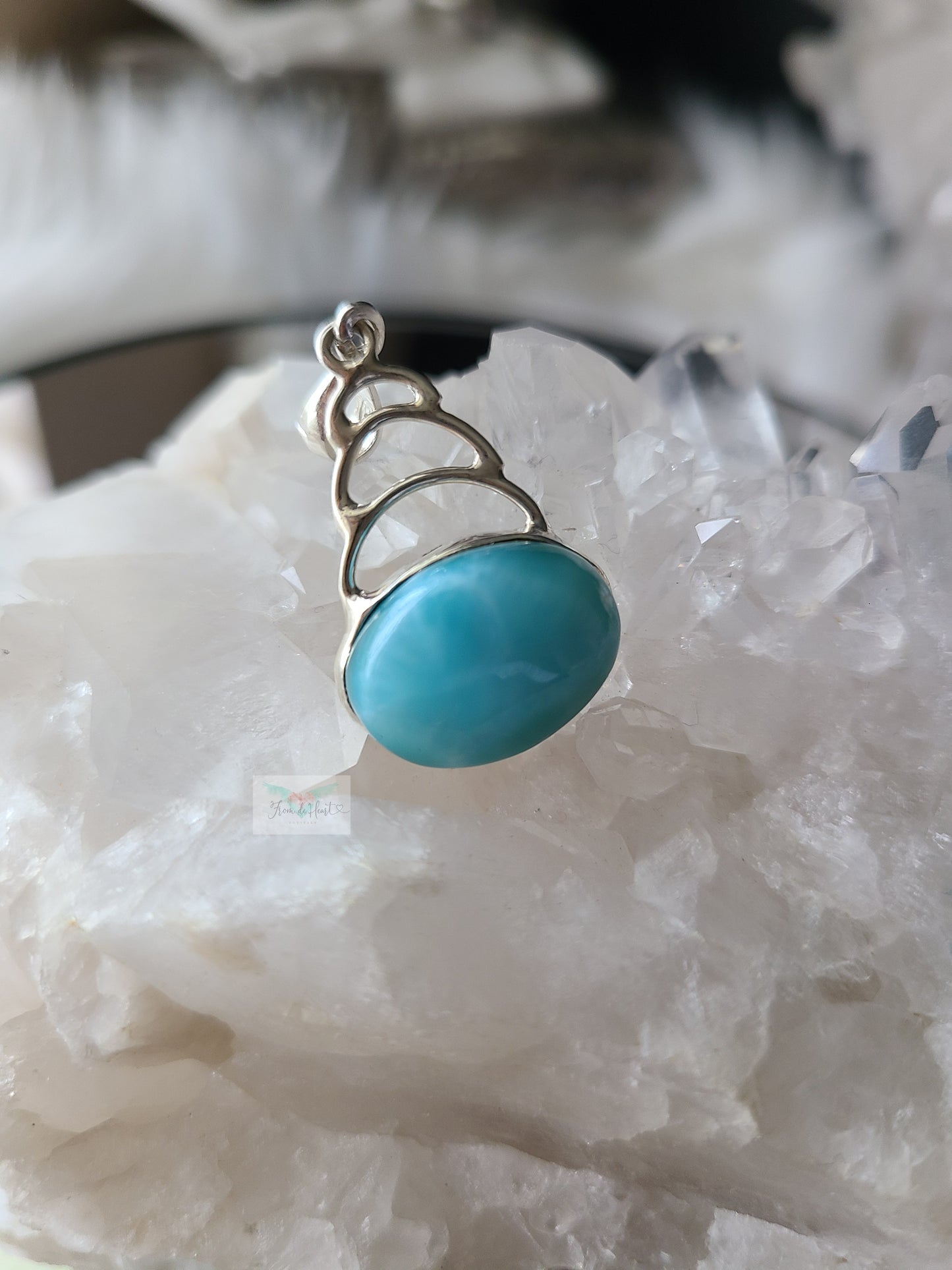 Elegant AAA Larimar Pendant