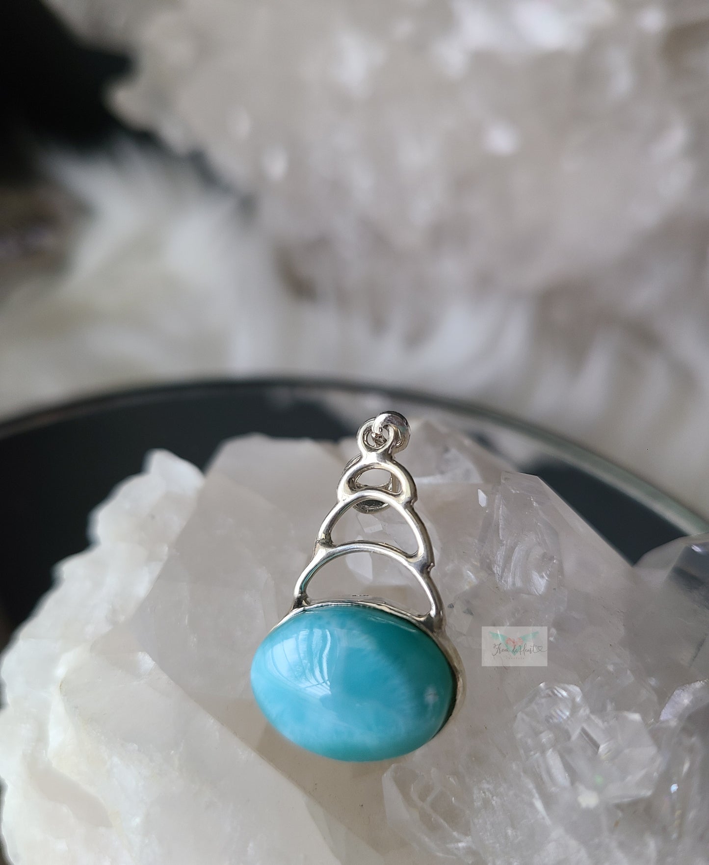 Elegant AAA Larimar Pendant