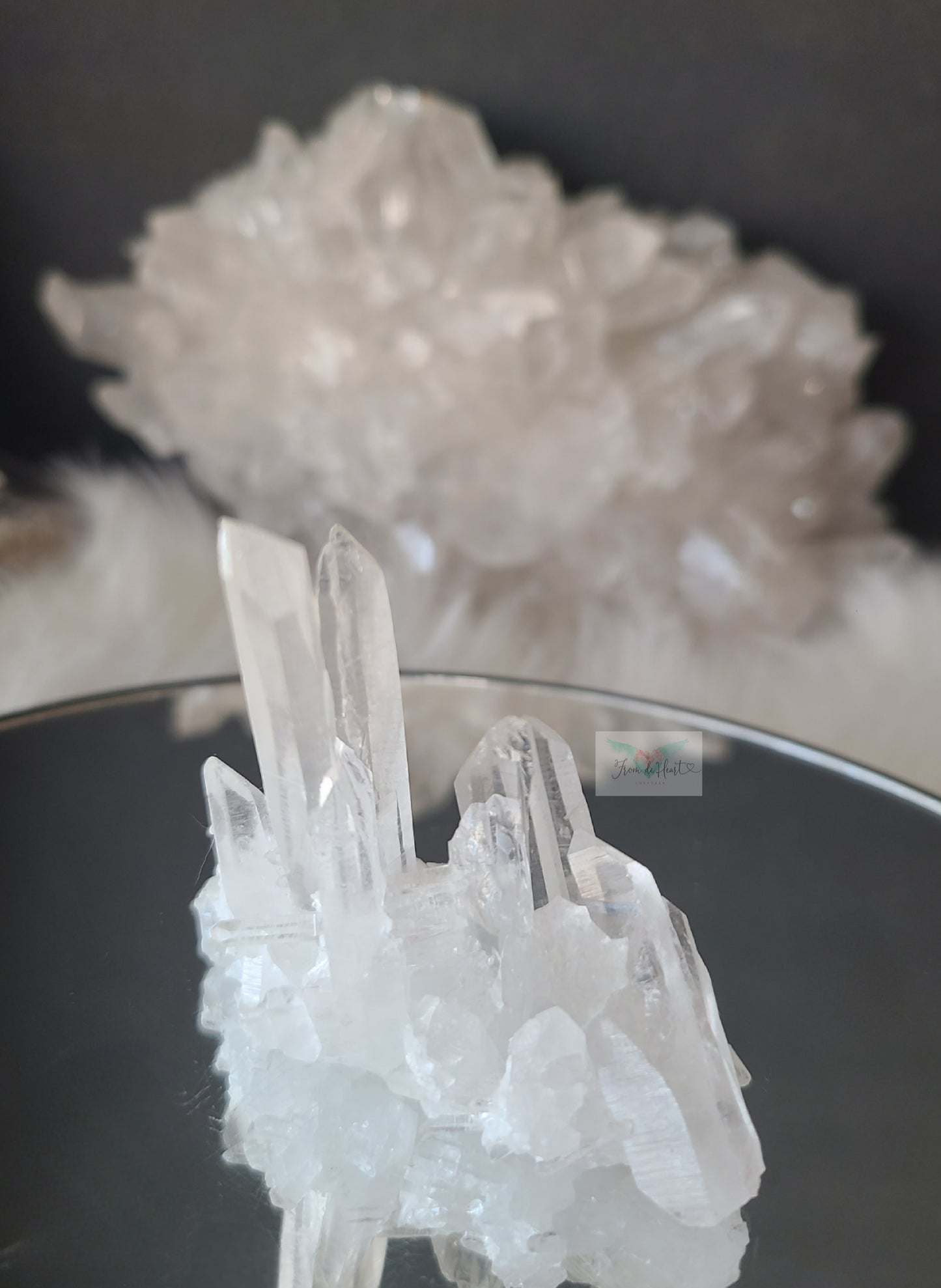 Clear Quartz Bowl and Cluster Pair (A)