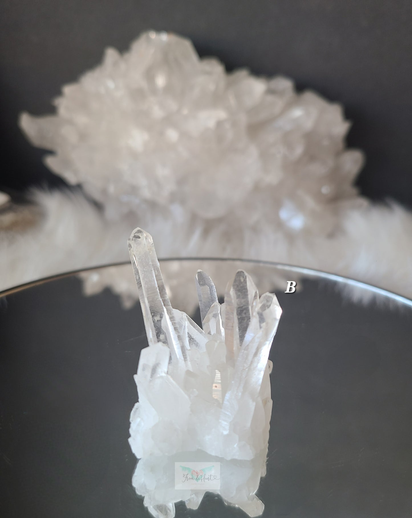 Clear Quartz Bowl and Cluster Pair (B)