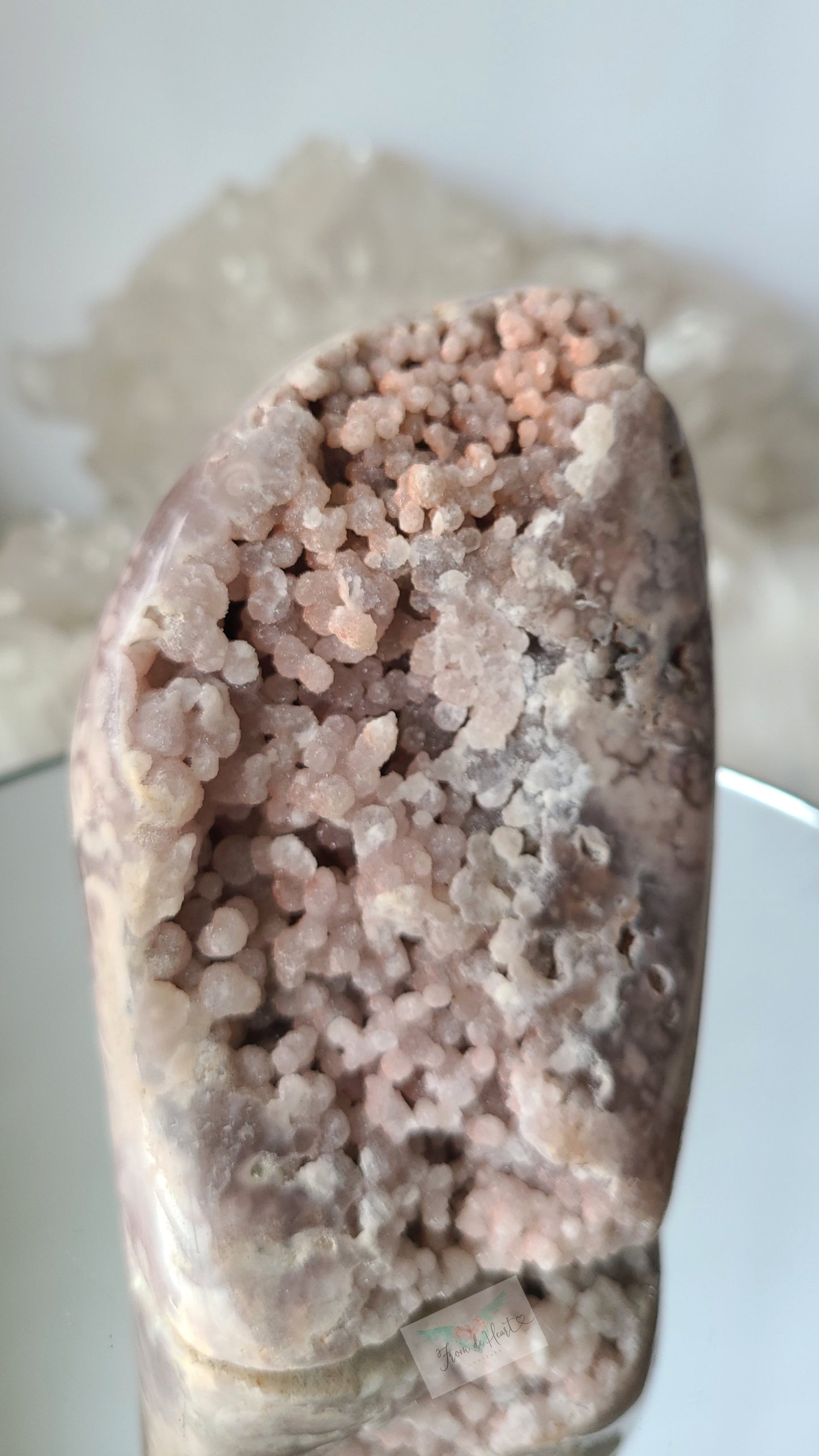 Botryoidal Pink Amethyst Cutbase (RARE)