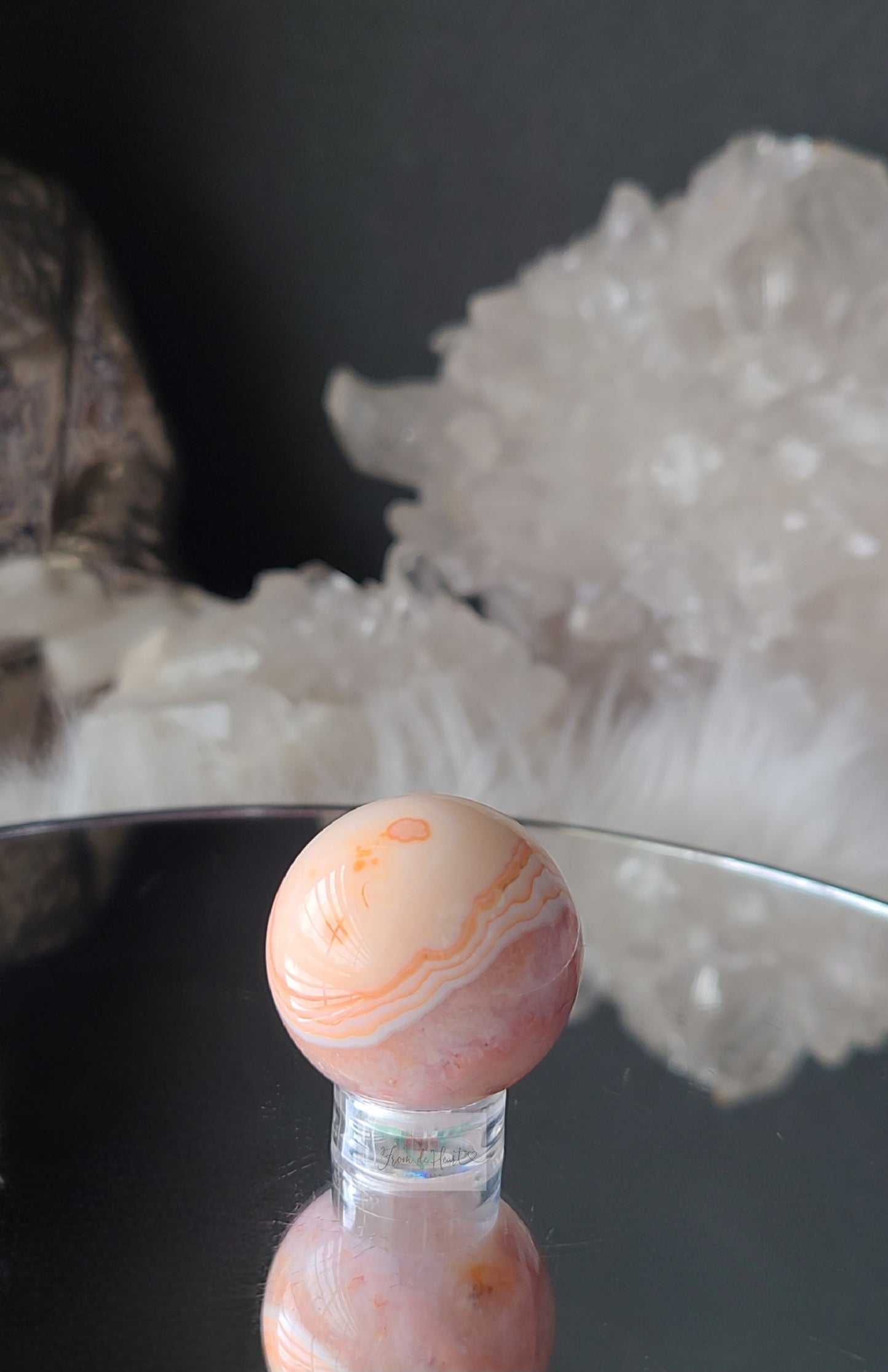 Carnelian Flower Agate Spheres (Small)