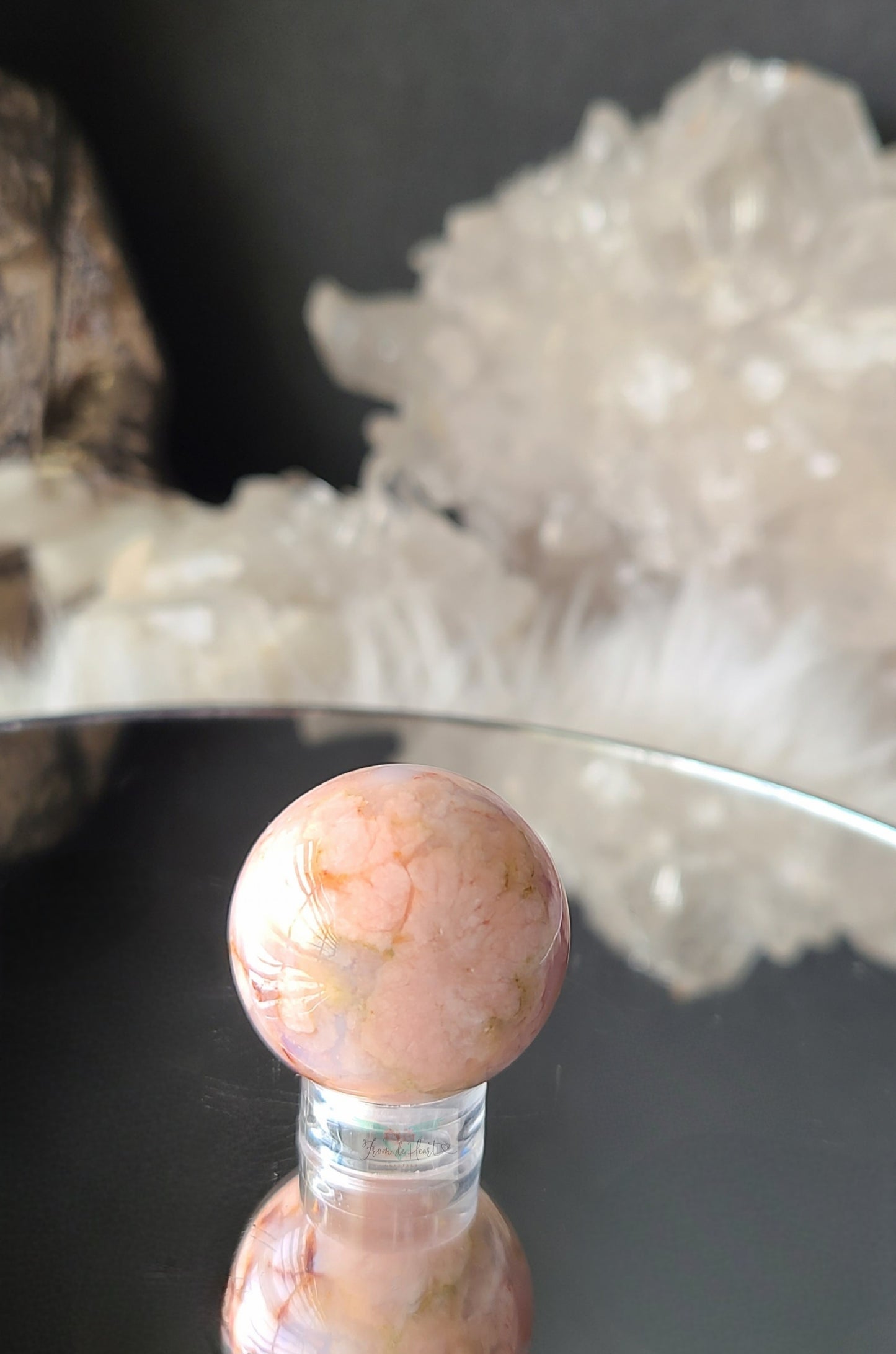 Carnelian Flower Agate Spheres (Small)