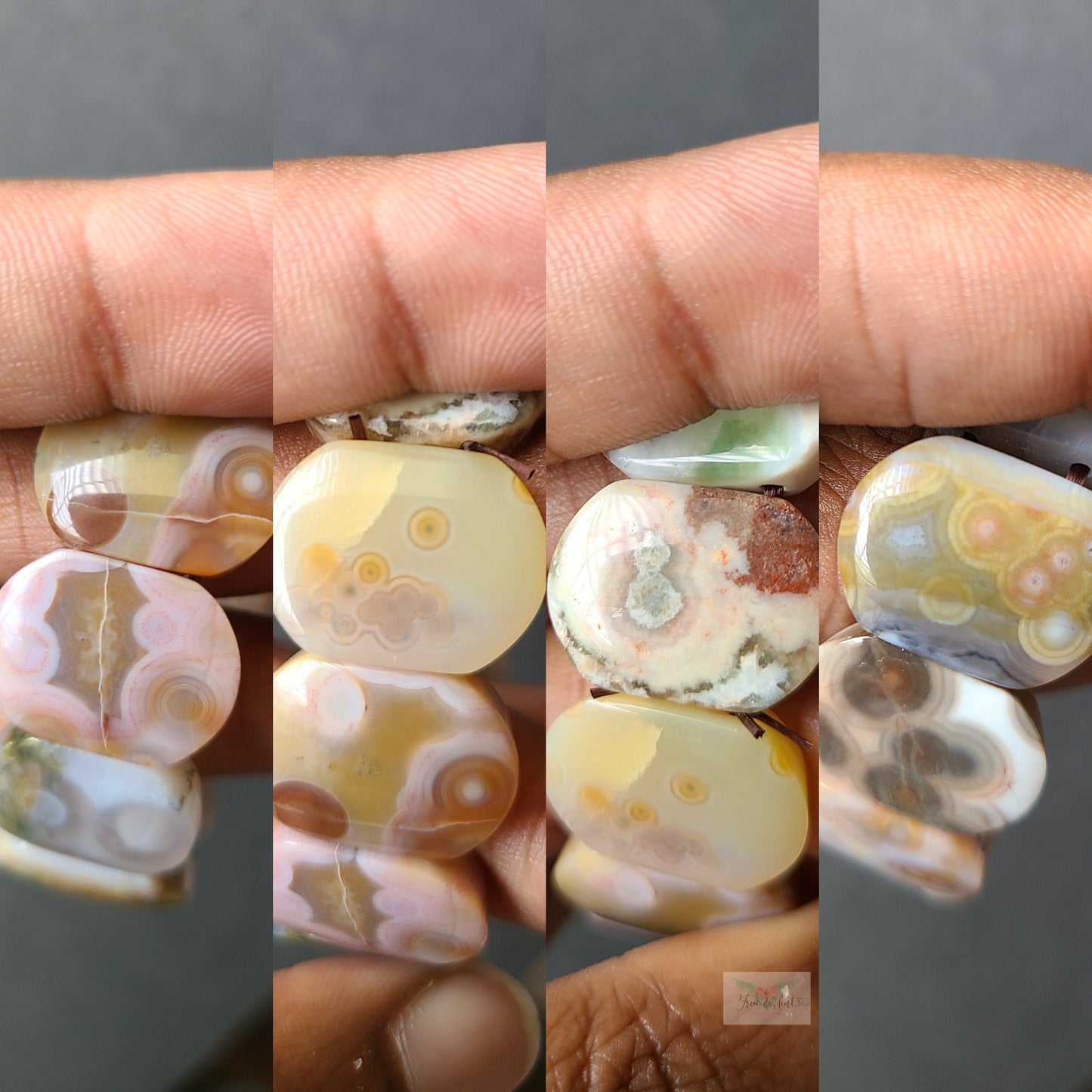 Oval Jelly Ocean Jasper Bracelet (Rare Find)