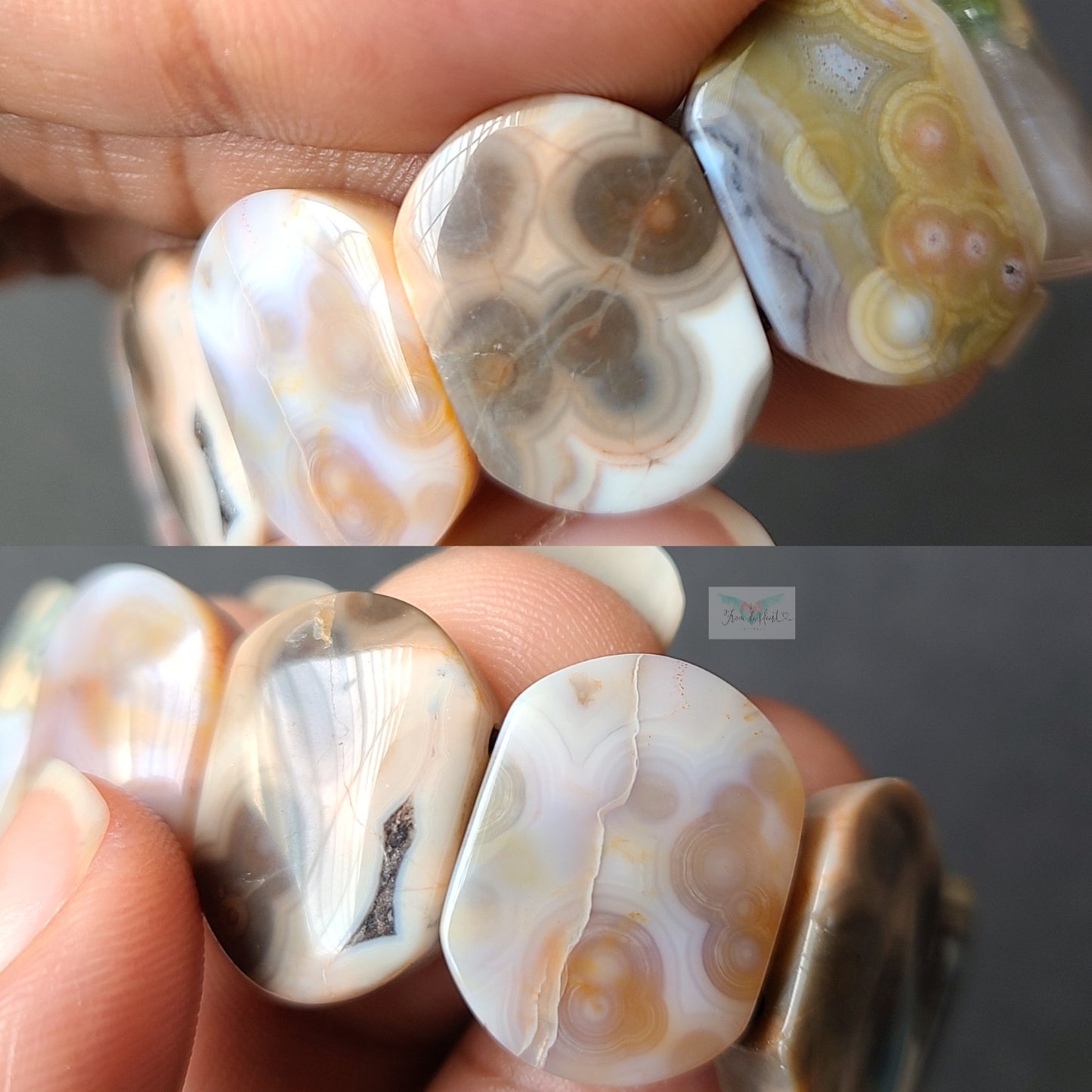 Oval Jelly Ocean Jasper Bracelet (Rare Find)