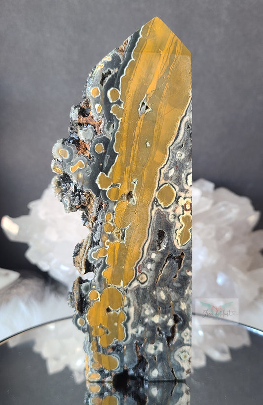 Druzy Ocean Jasper Tower (Large)