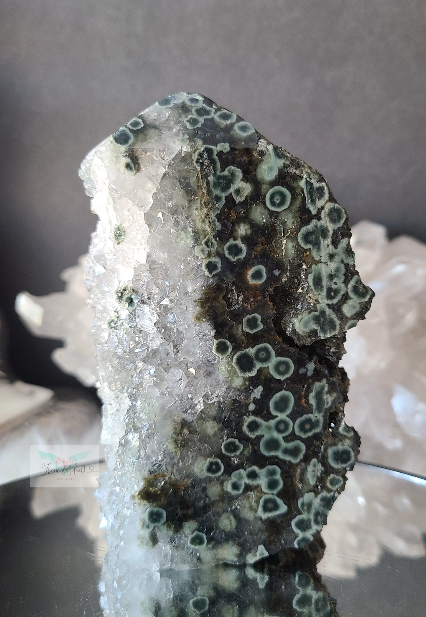 Ocean Jasper Tower w/ Dark Green Druzy